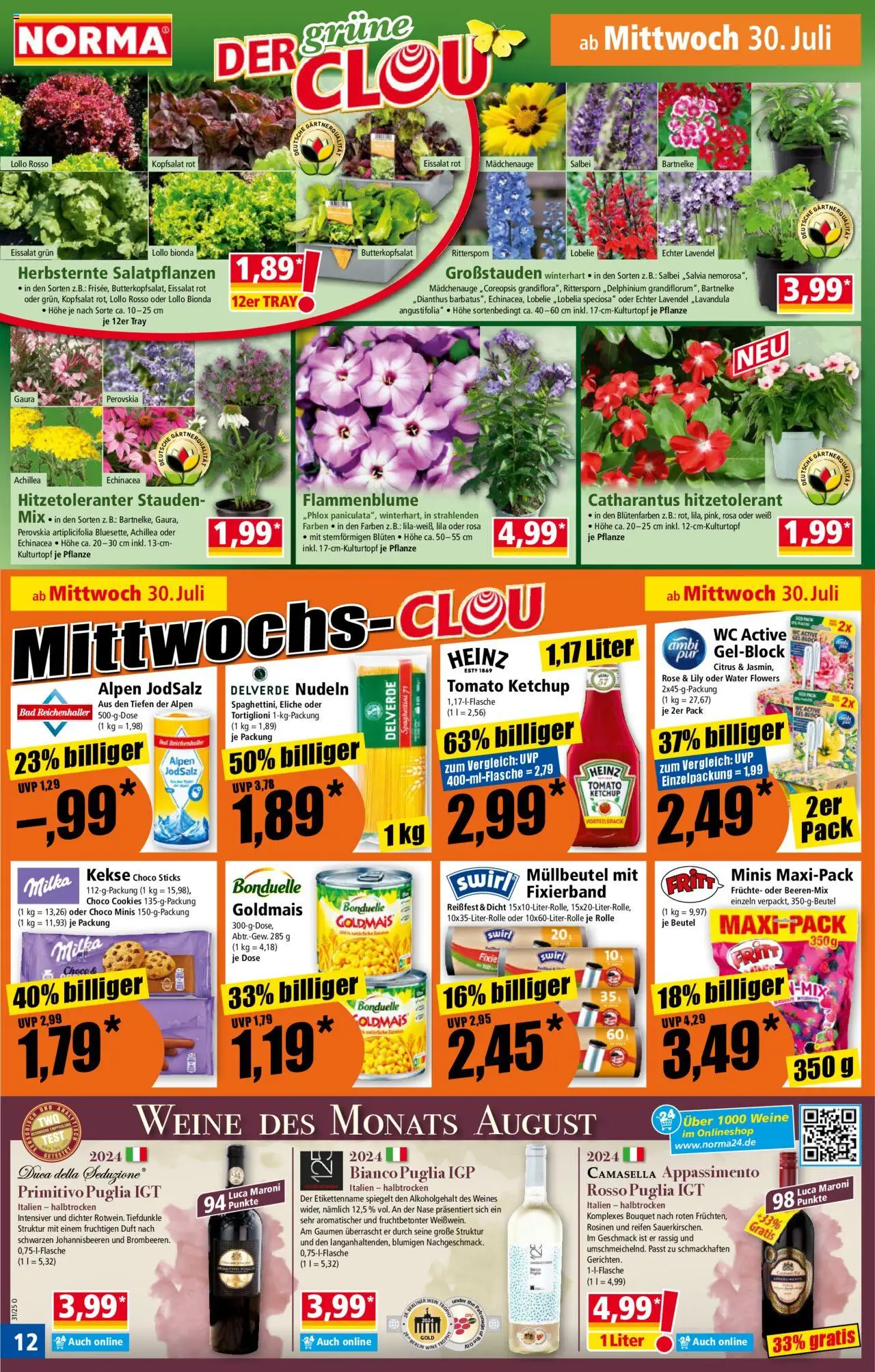 Norma Prospekt 	 - gültig ab dem 28.07.2025 | Seite: 12 | Produkte: Milka, Lavendel, Ketchup, Kekse