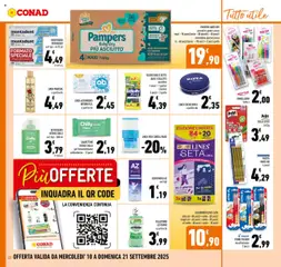 Volantino Conad del 10.09.2025 | Pagina: 22 | Prodotti: Struccante, Rasoio, Pampers, Colla