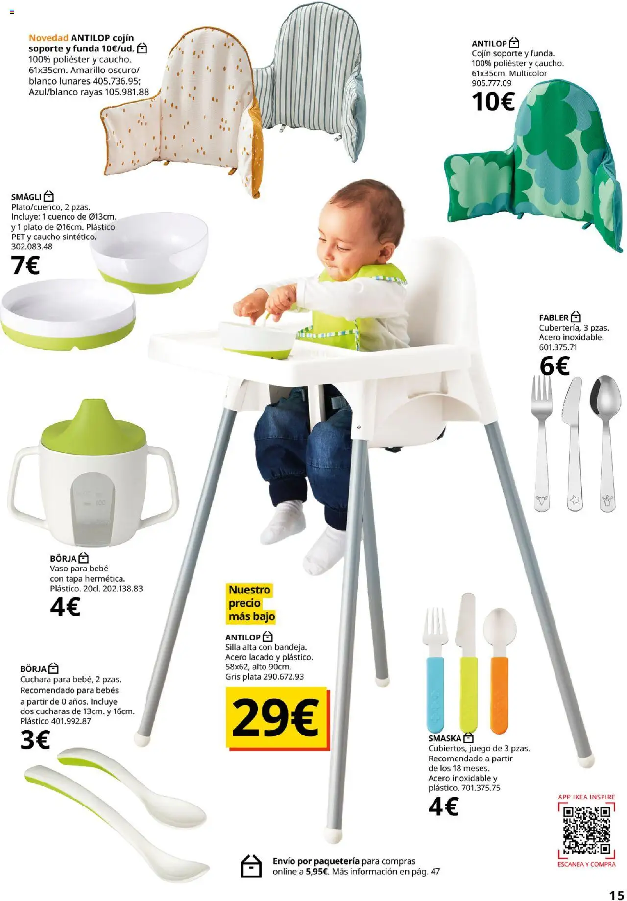 Catálogo IKEA y los niños │ válido desde el 04.02.2025 | Página: 15 | Productos: Funda, Cojín, Silla