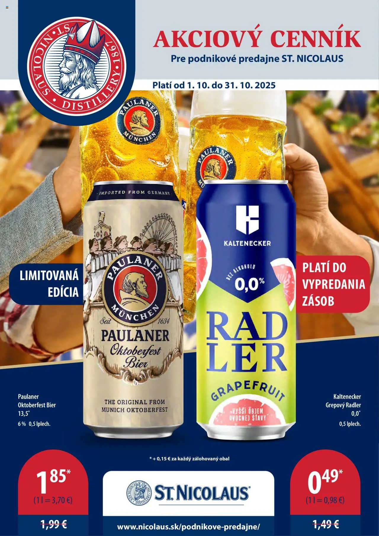 Nové St. Nicolaus akcie – leták je platný od 01.10.2025 | Strana: 1 | Produkty: Radler