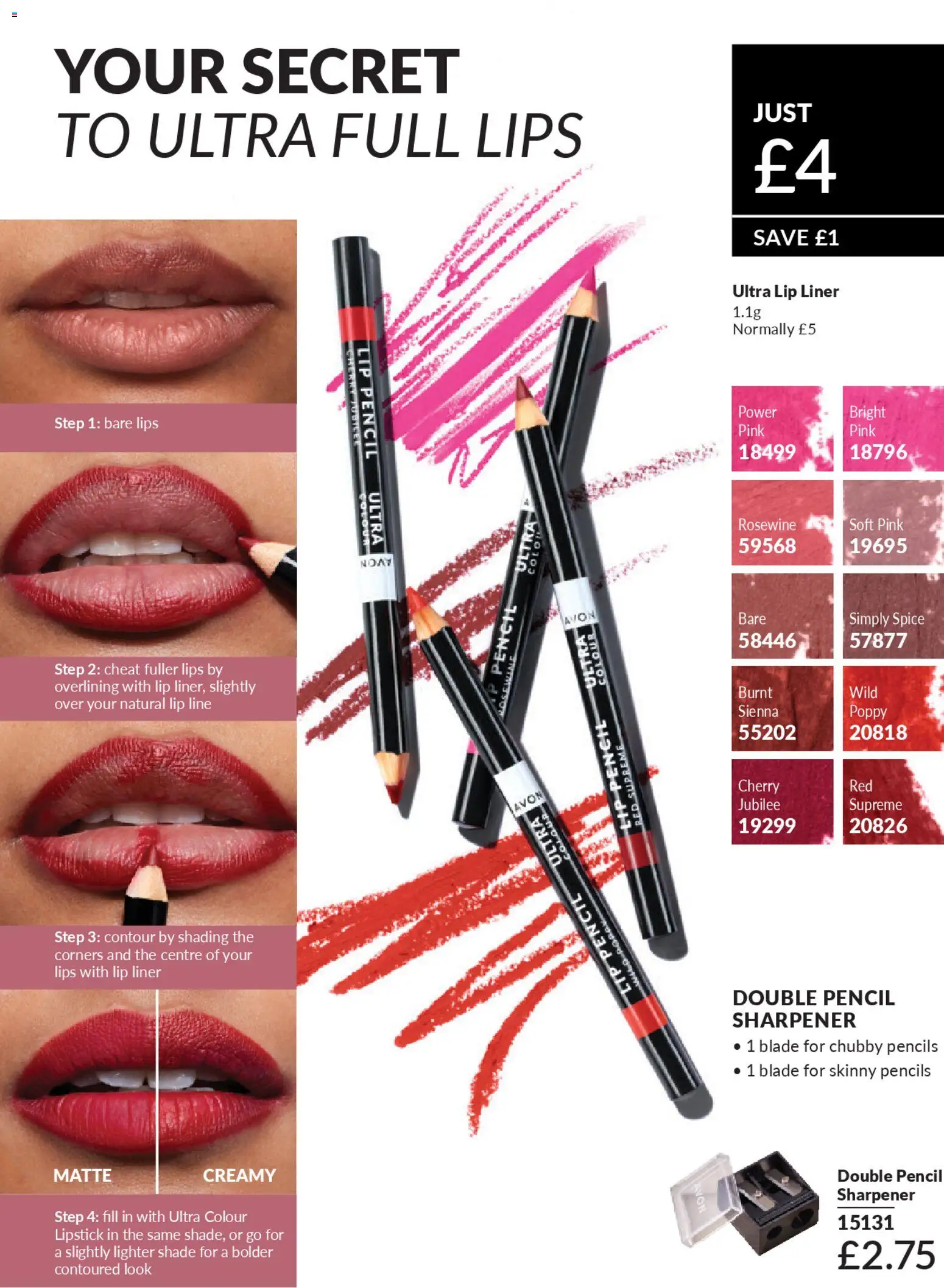 {H1} | Page: 73 | Products: Lipstick, Pencil sharpener