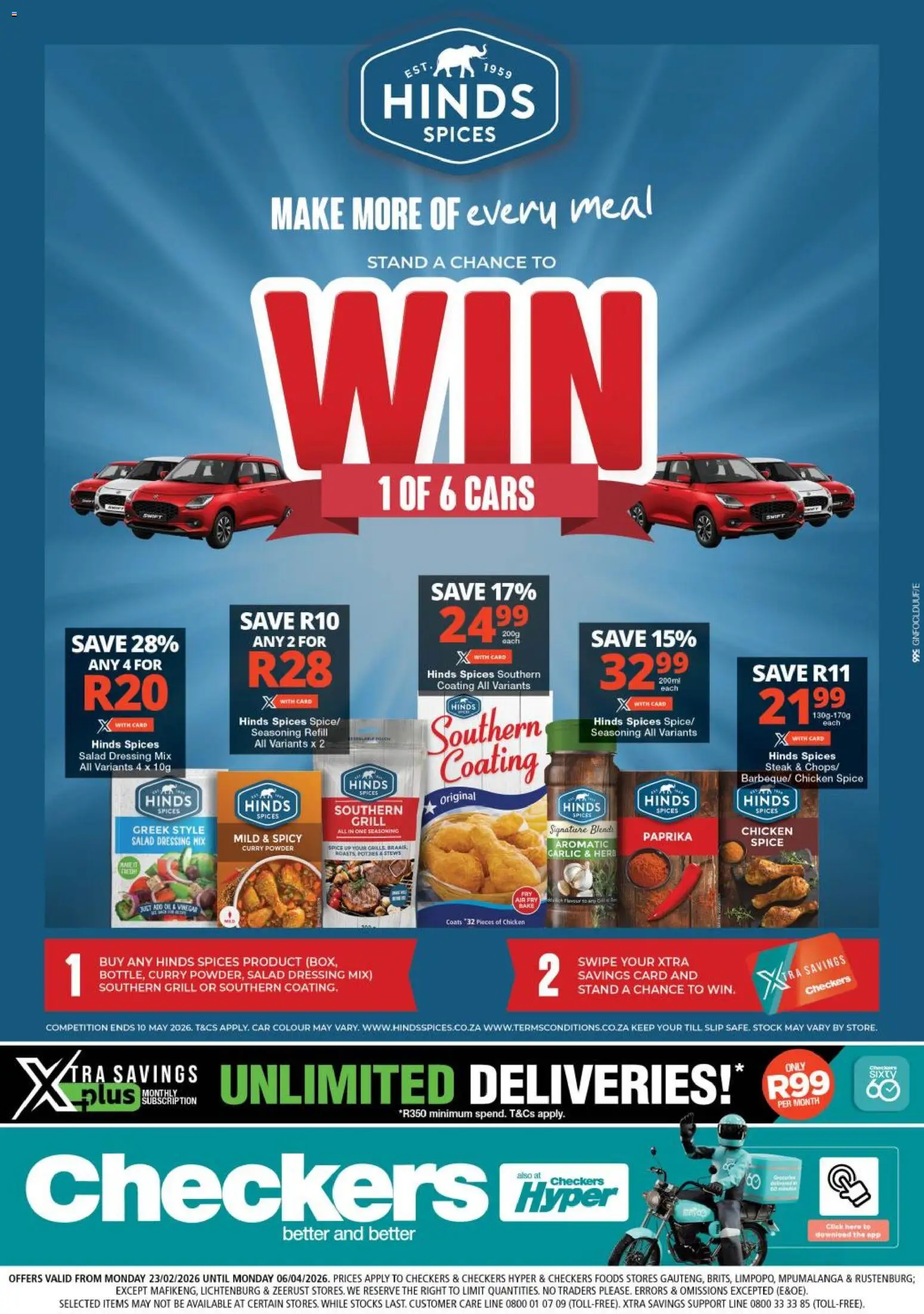 New Checkers catalogue – valid from 23.03.2026 | Page: 1 | Products: Seasoning, Stock, Curry powder, Spices