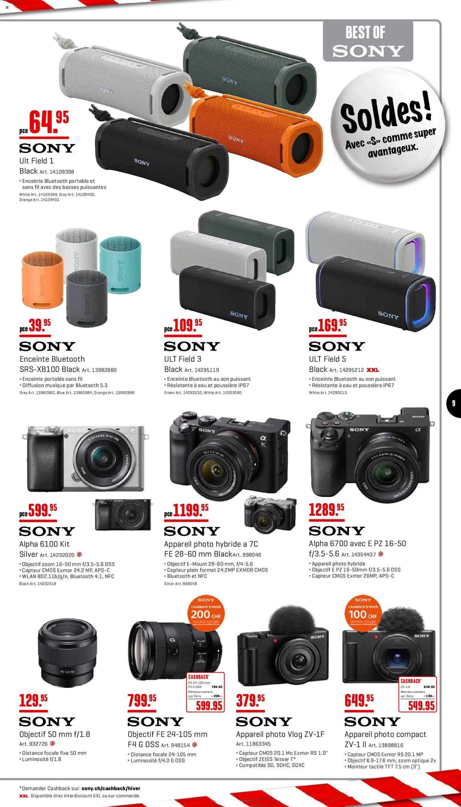 Interdiscount Aktionen FR – gültig ab 22.12.2025 | Seite: 9 | Produkte: Sony