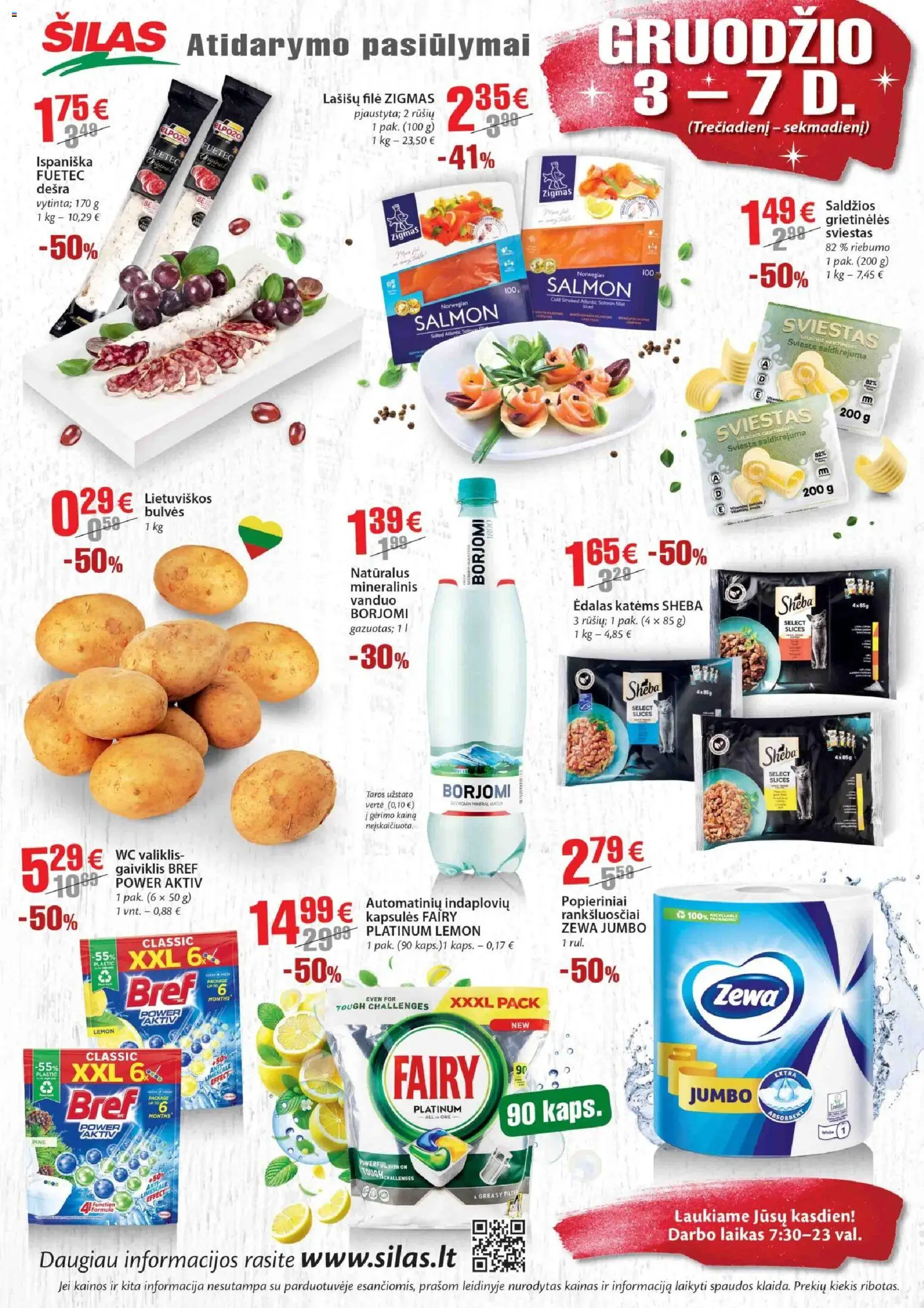 Šilas akcijos nuo 03.12.2025 | Puslapis: 2 | Prekių: Bulvės, Sviestas, Wc, Dešra