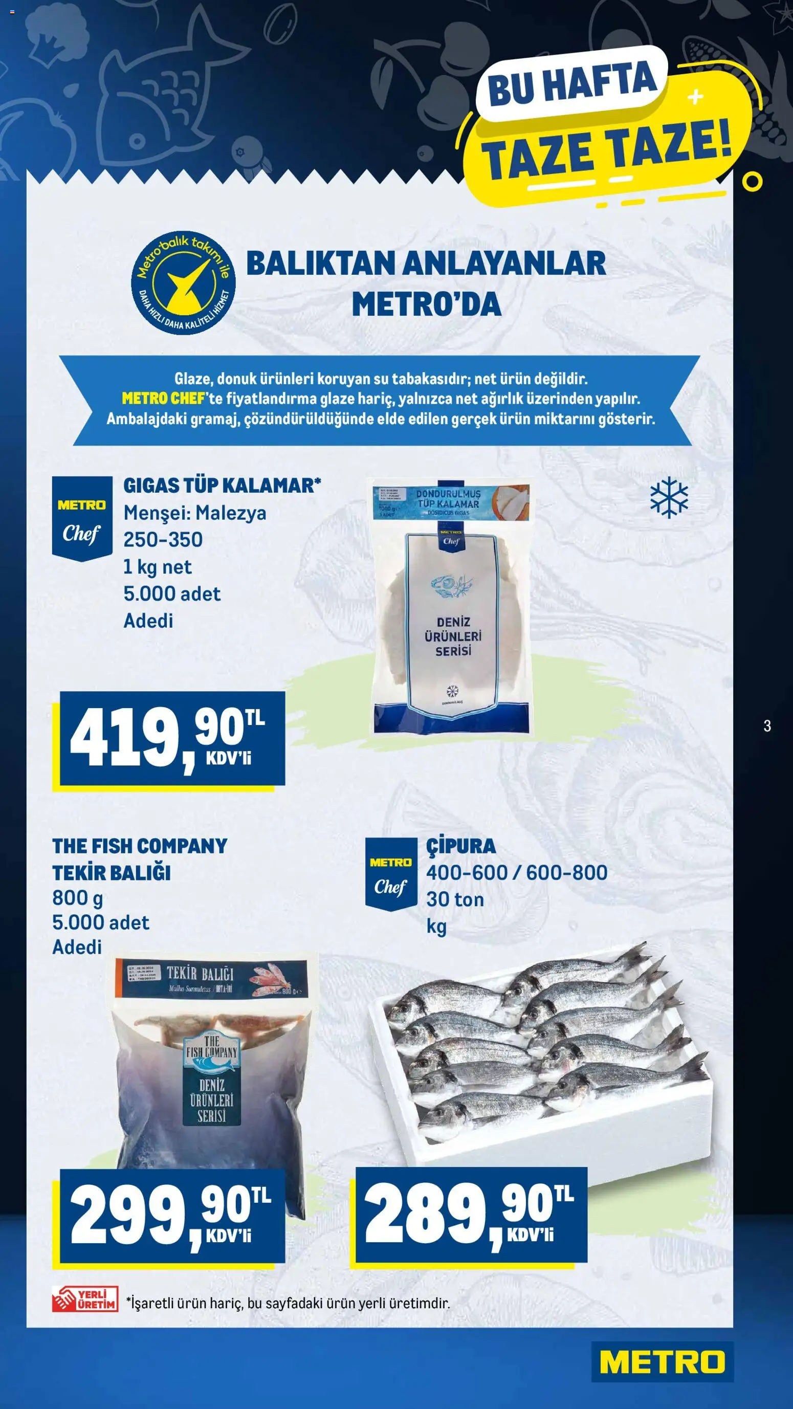 Metro Katalog - 31.10.2025 tarihinden itibaren geçerlidir | Sayfa: 3 | Ürünler: Su, Deniz ürünleri, Çipura, Ağırlık
