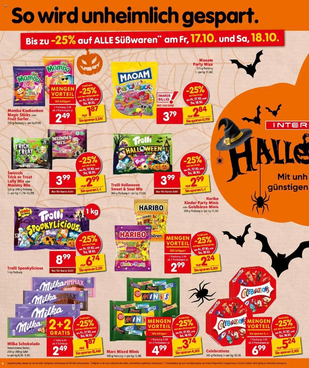 Interspar Flugblatt gültig ab 16.10.2025 | Seite: 4 | Produkte: Schokolade