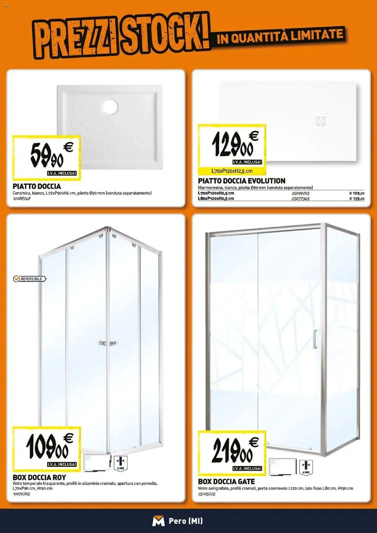 Volantino TECNOMAT del 26.03.2026 | Pagina: 2 | Prodotti: Box doccia, Piatto, Alluminio, Doccia