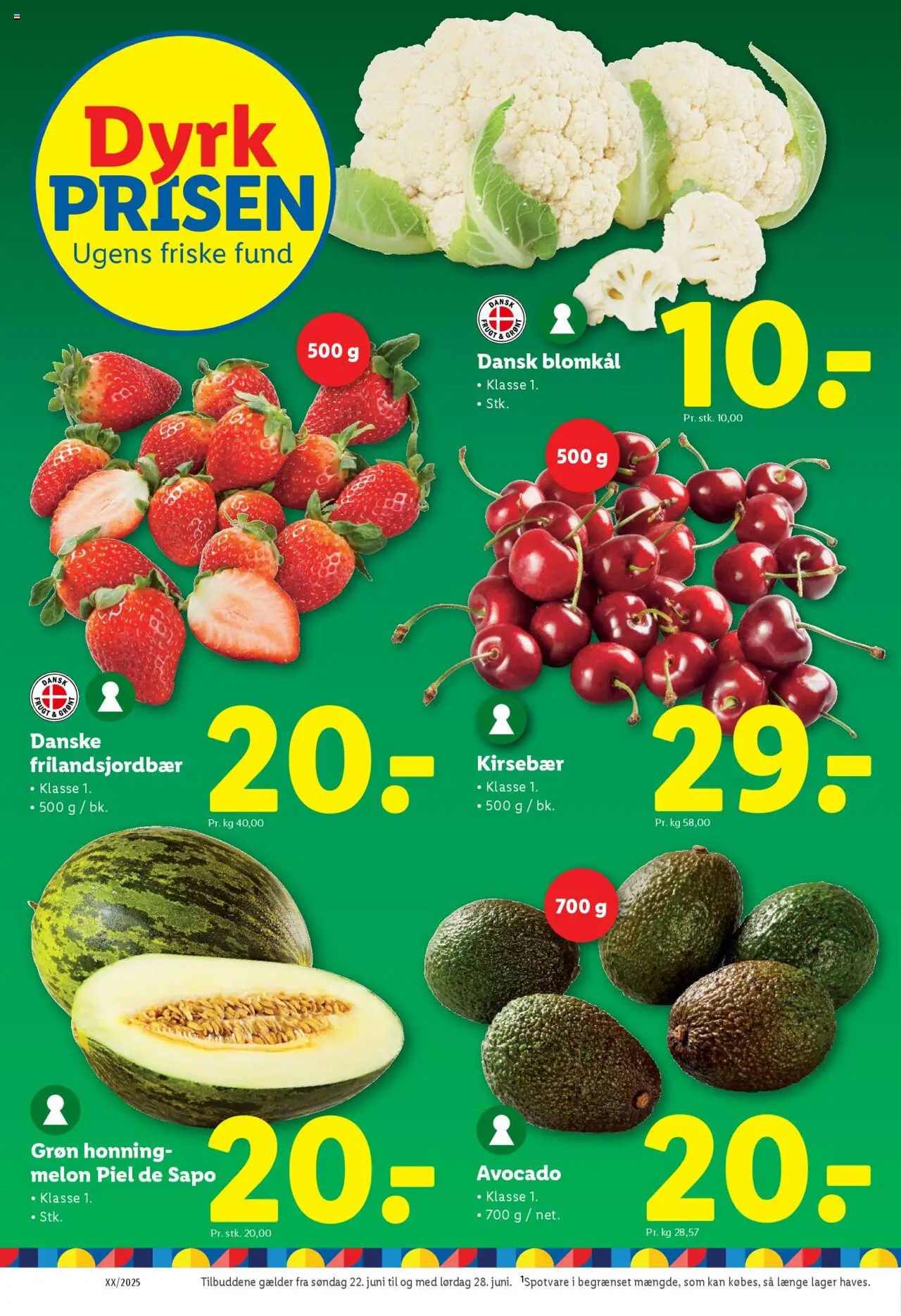 Lidl Tilbudsavis gyldig fra 26.06.2025 | Side: 18 | Produkter: Kirsebær, Blomkål, Honning, Søm