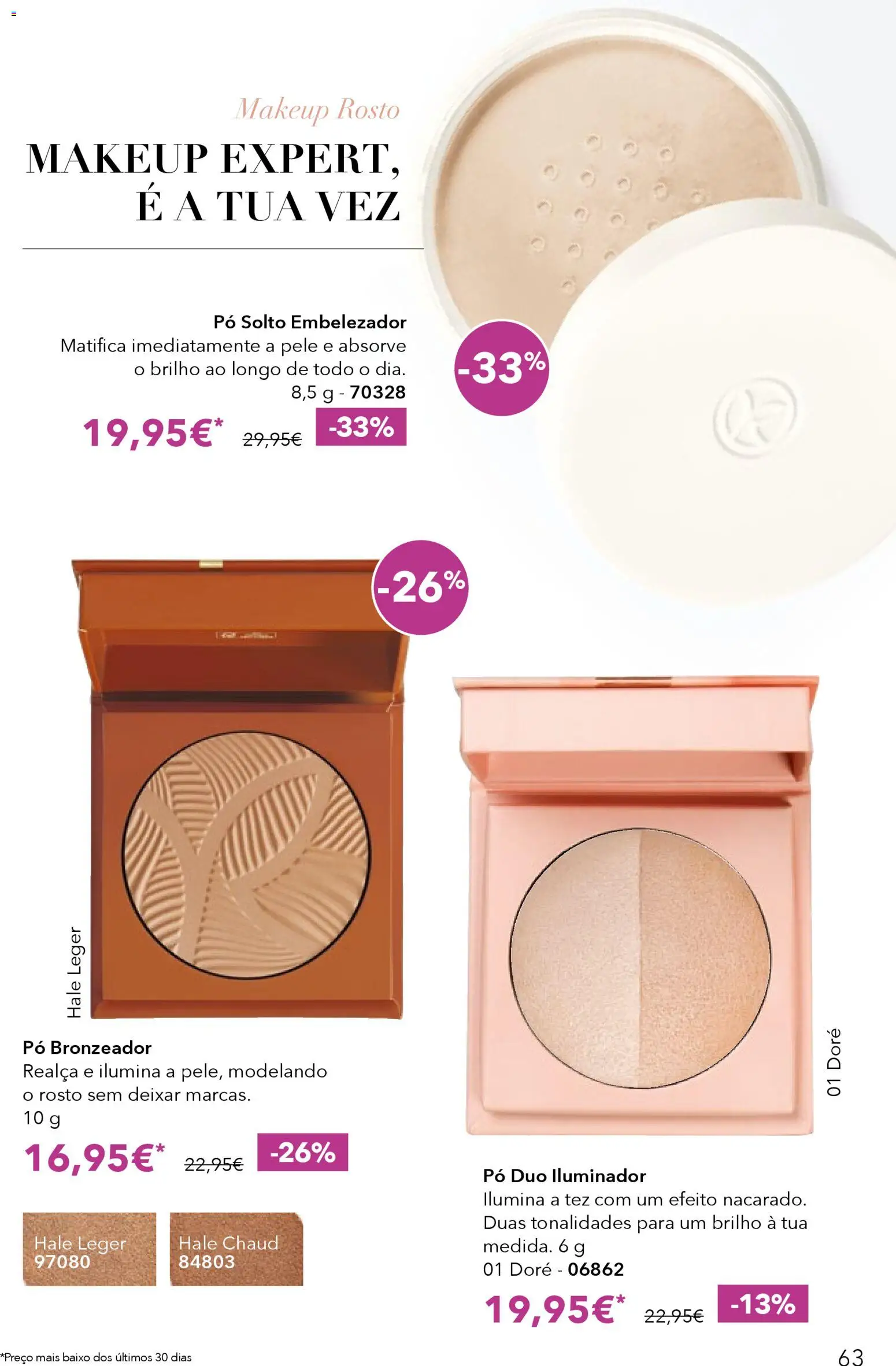 Yves Rocher catálogo 5 │ válido de 31.03.2026 | Página: 63 | Produtos: Iluminador, Pó, Bronzeador
