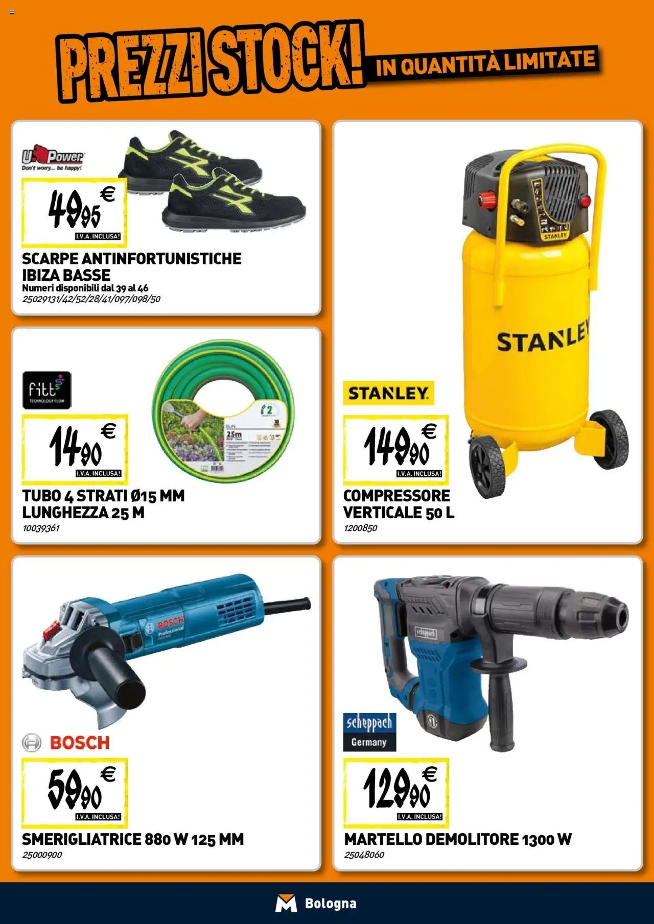 Volantino TECNOMAT del 30.07.2025 | Pagina: 17 | Prodotti: Compressore, Tubo, Scarpe, Smerigliatrice