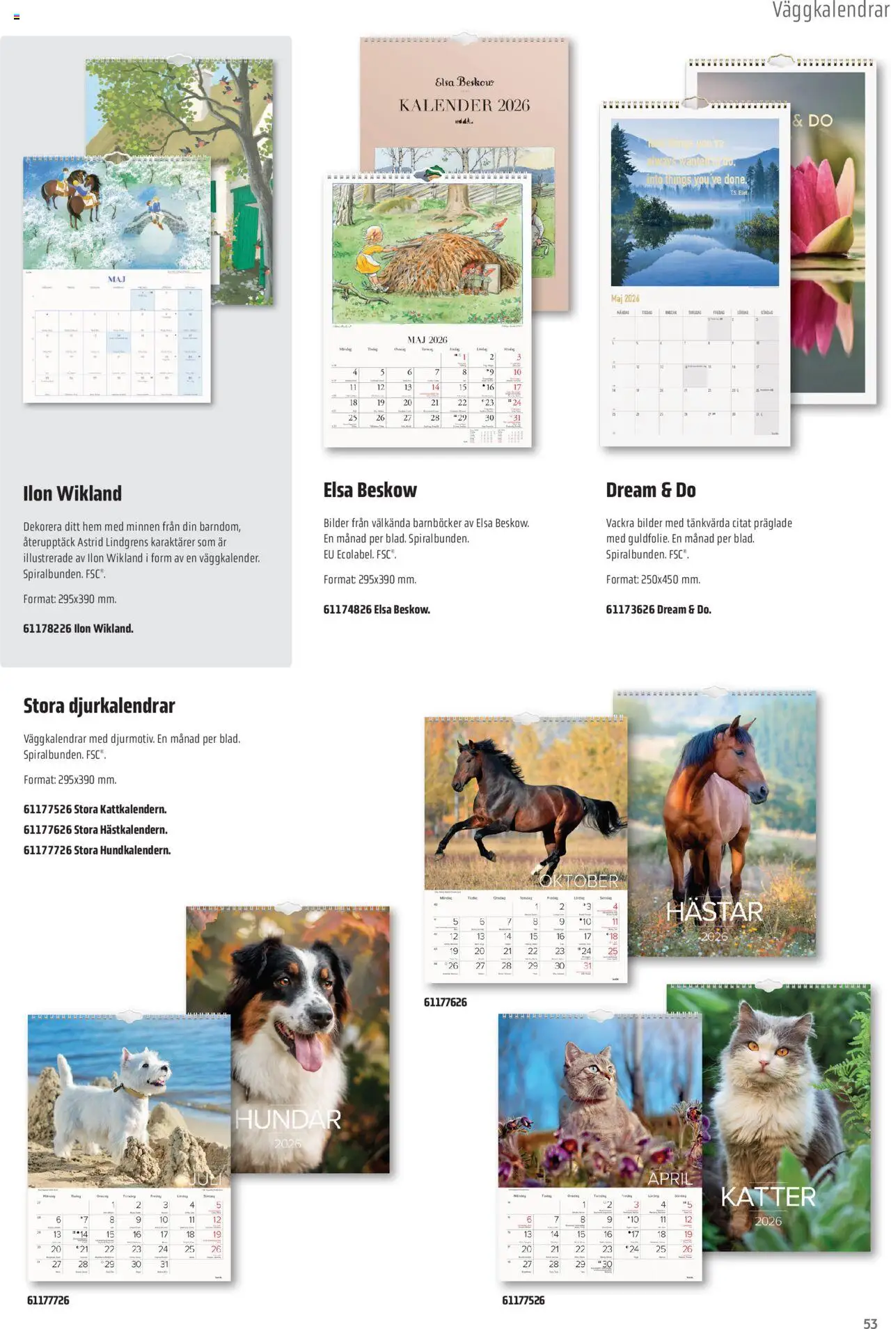 Office Depot reklamblad aktuell från 08.09.2025 | Sida: 53 | Produkter: Kalender