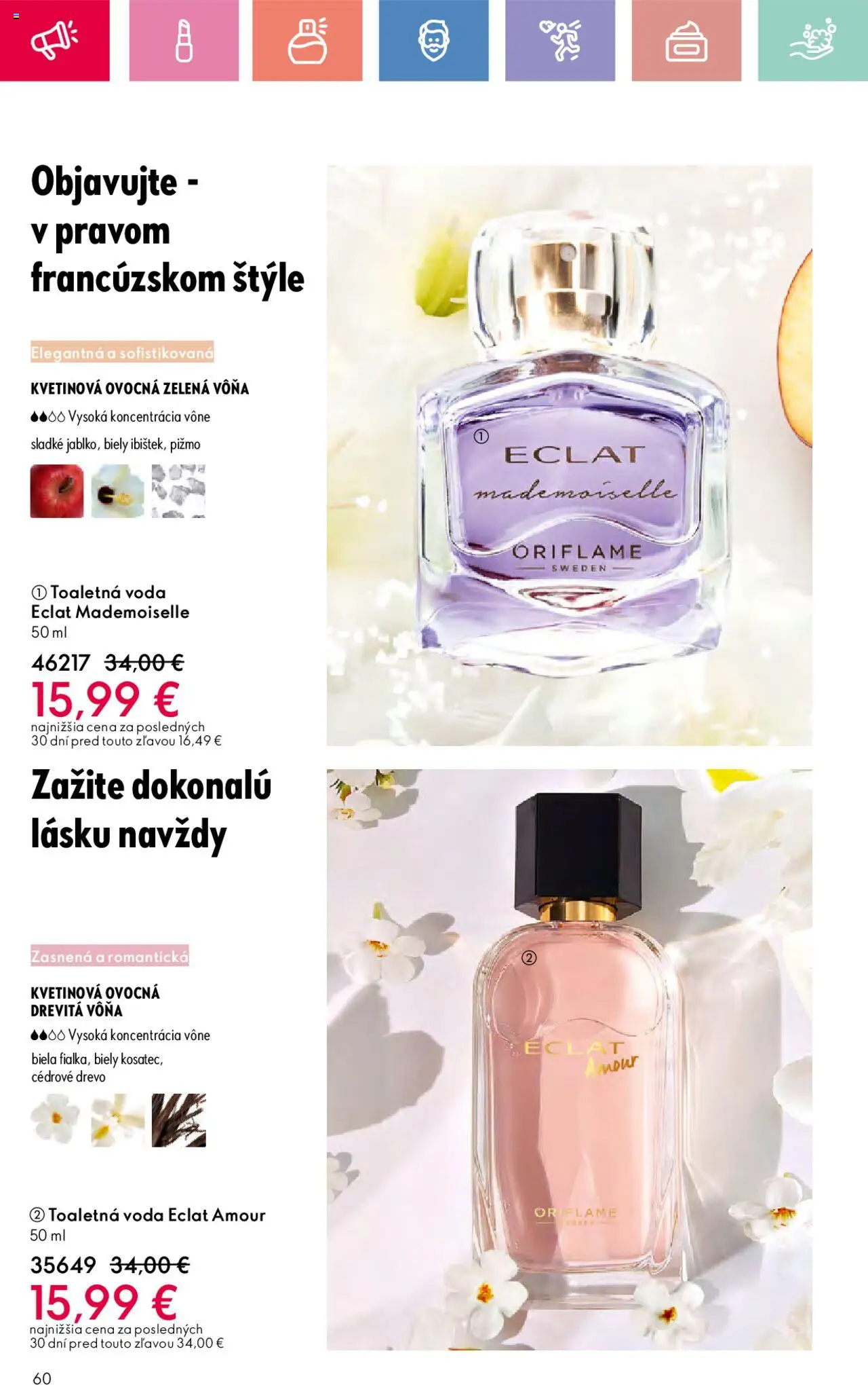 Katalóg Oriflame 10 2025 │ platný od 06.07.2025 | Strana: 60 | Produkty: Toaletná voda, Voda