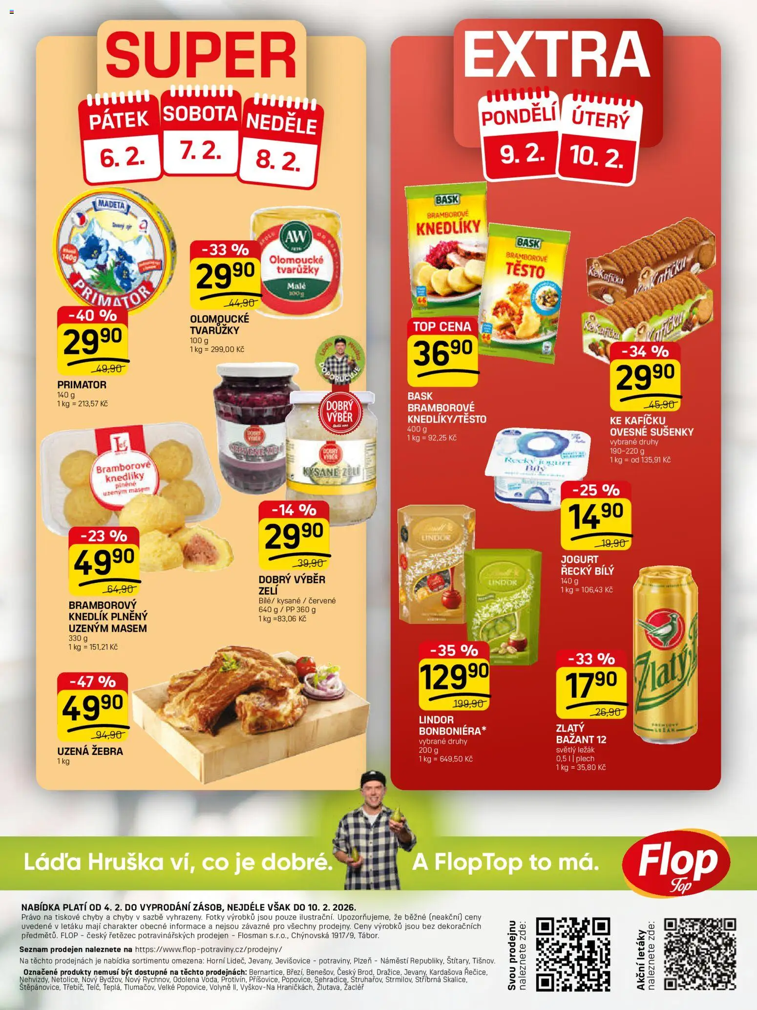 Flop leták - FlopTop od 04.02.2026 | Strana: 12 | Produkty: Lindor, Uzená žebra, Sušenky, Těsto