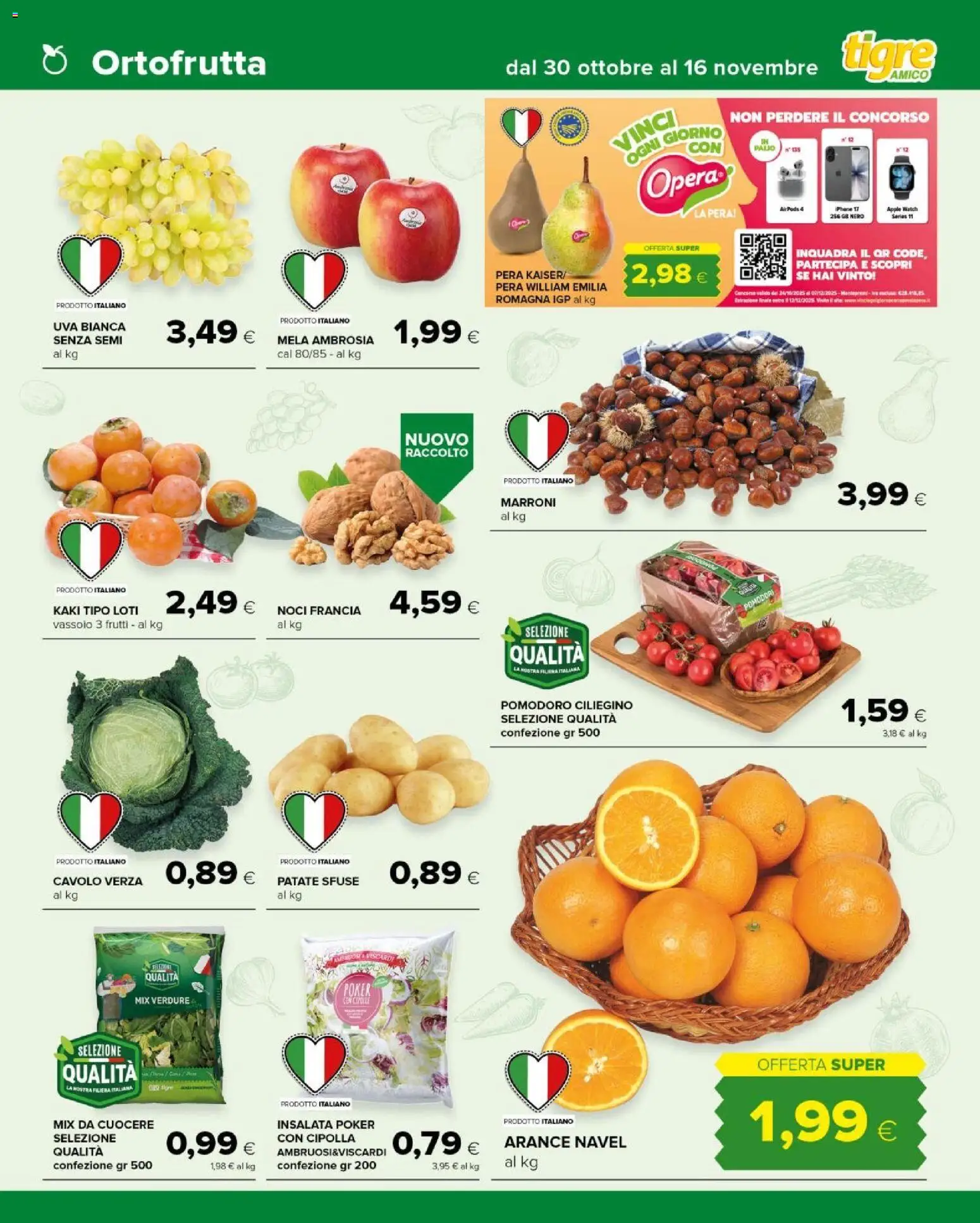 Volantino Tigre del 30.10.2025 | Pagina: 3 | Prodotti: Iphone, Insalata, Noci, Cavolo