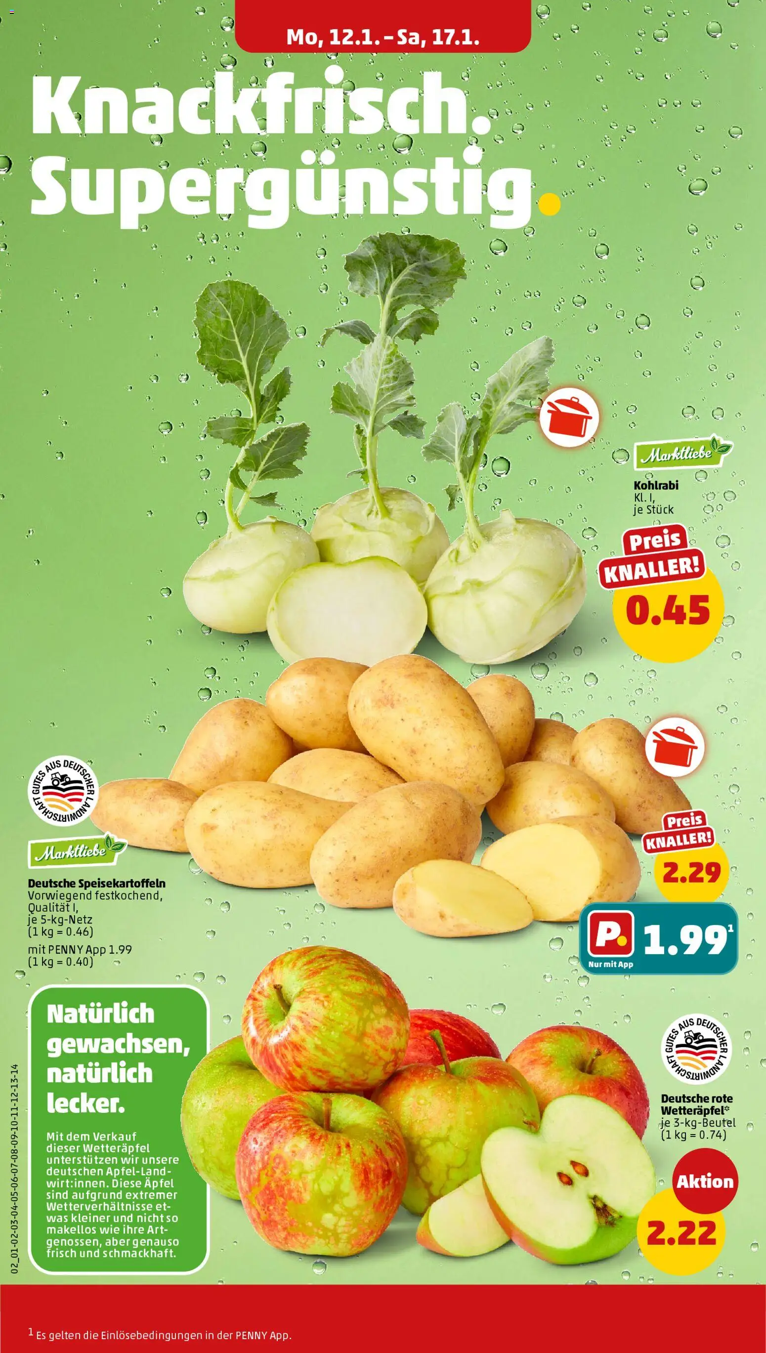 Penny Prospekt 	 – gültig ab 12.01.2026 | Seite: 4 | Produkte: Kohlrabi, Äpfel