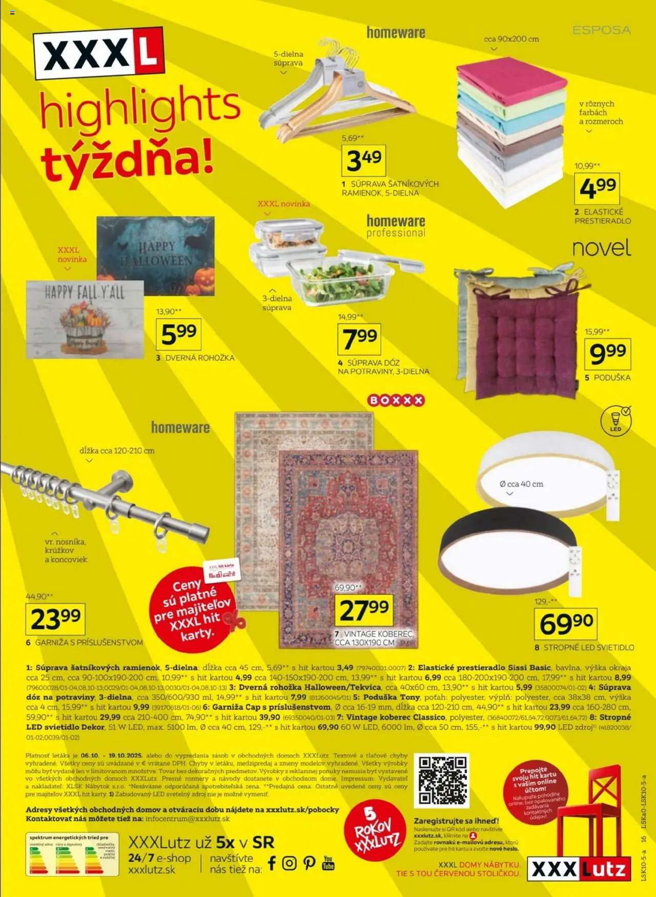 Nové XXXLutz akcie – leták je platný od 06.10.2025 | Strana: 16 | Produkty: Nábytok, Rohožka, Koberec, Svietidlo