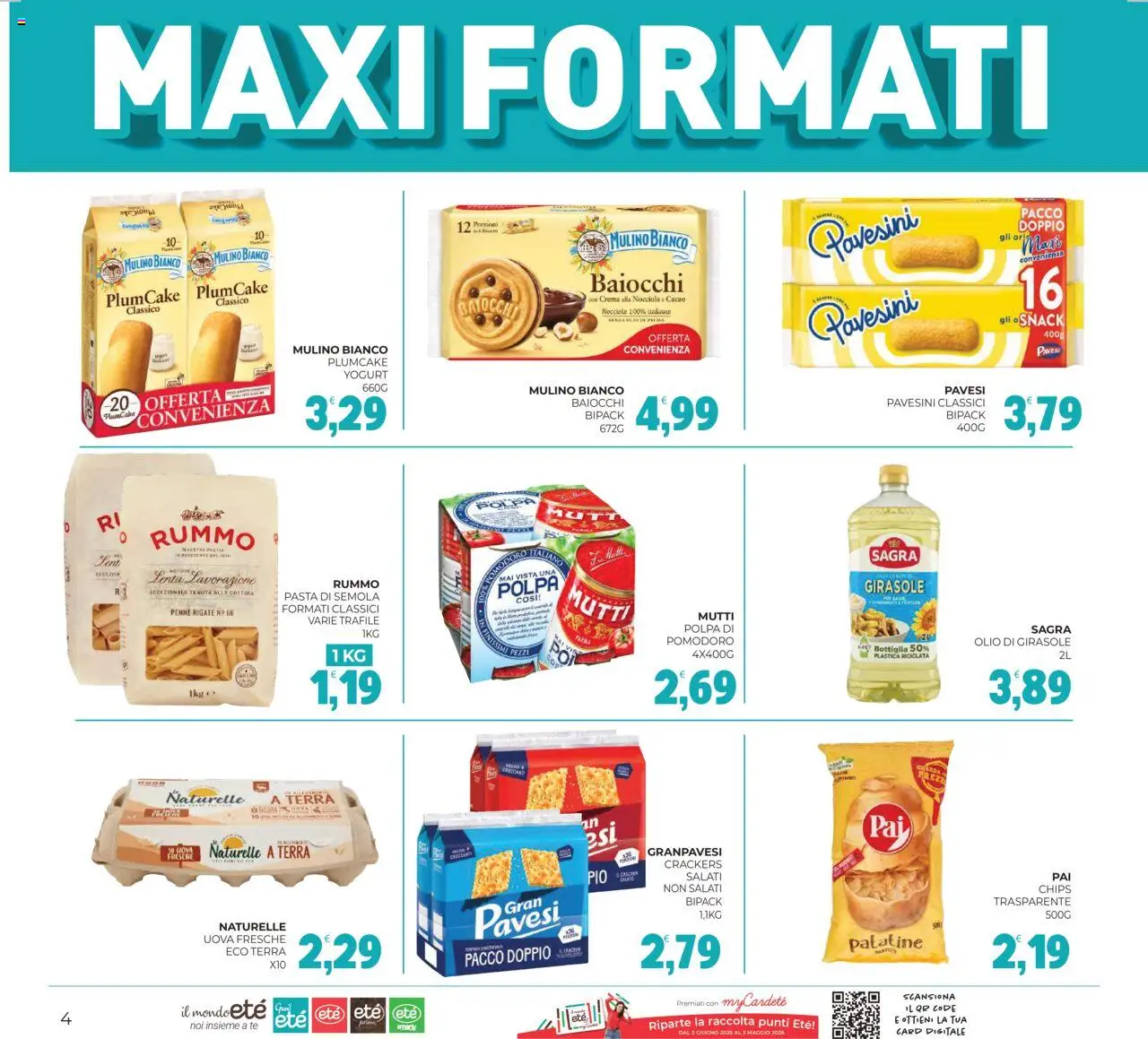 Volantino Eté del 21.10.2025 | Pagina: 4 | Prodotti: Crema, Pasta, Crackers, Olio di girasole