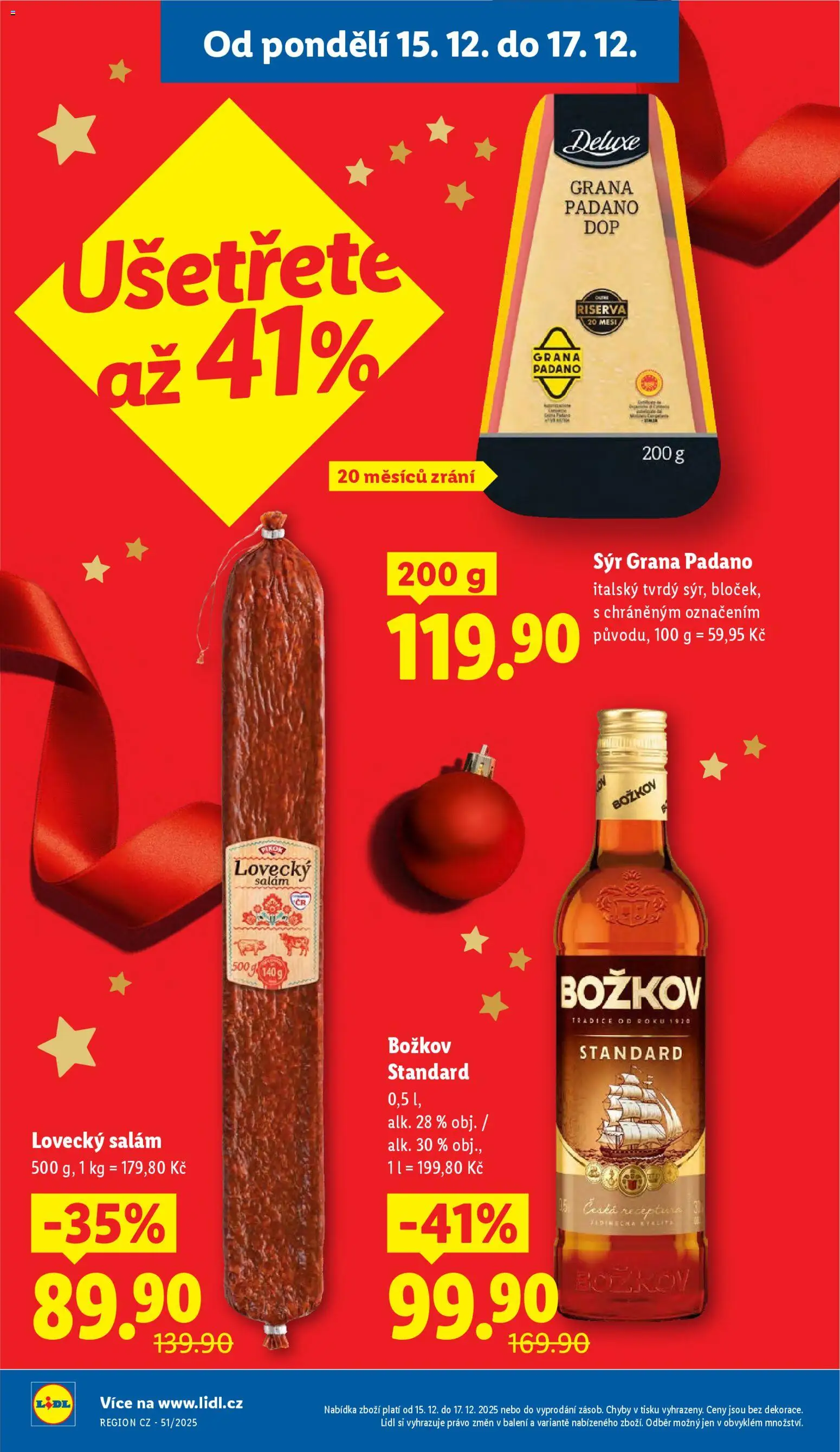 Lidl leták od 15.12.2025 | Strana: 2 | Produkty: Rum, Deluxe, Božkov, Lovecký salám
