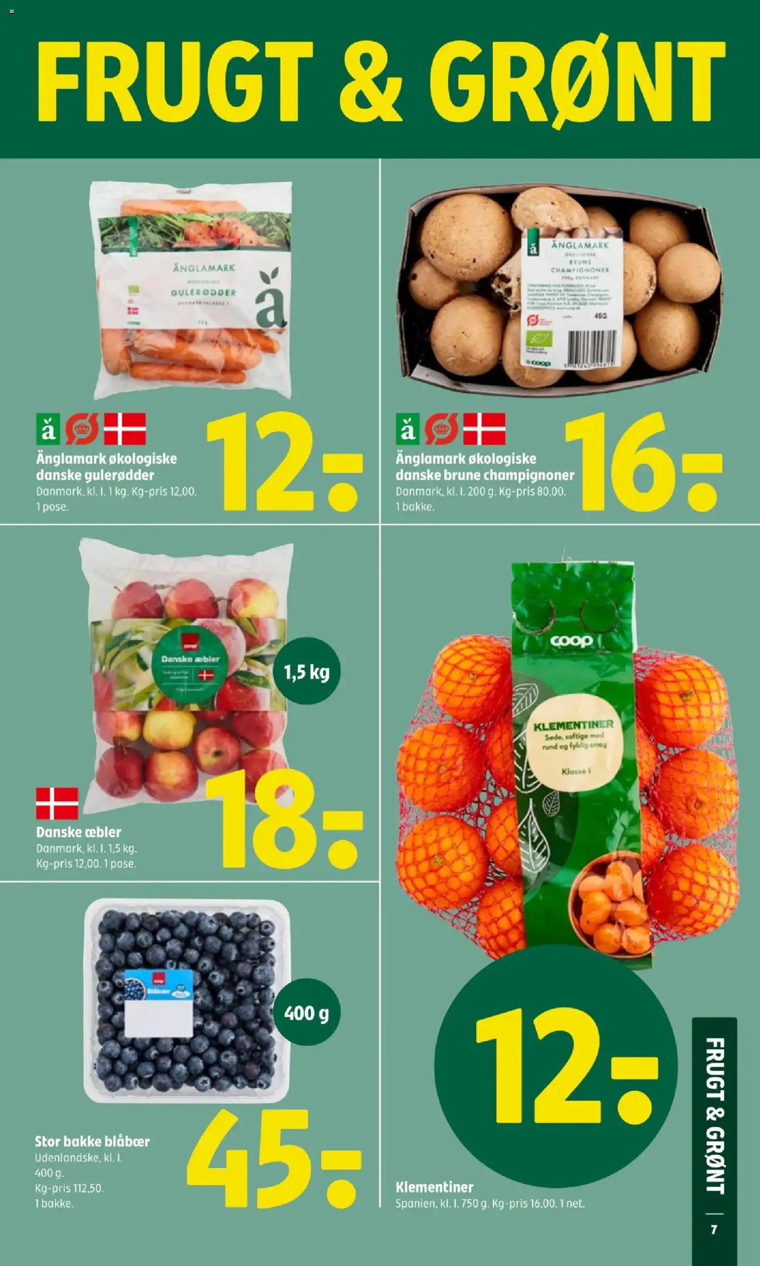 Coop 365 tilbudsavis – gyldig fra 30.10.2025 | Side: 7 | Produkter: Blåbær, Æbler, Gulerødder