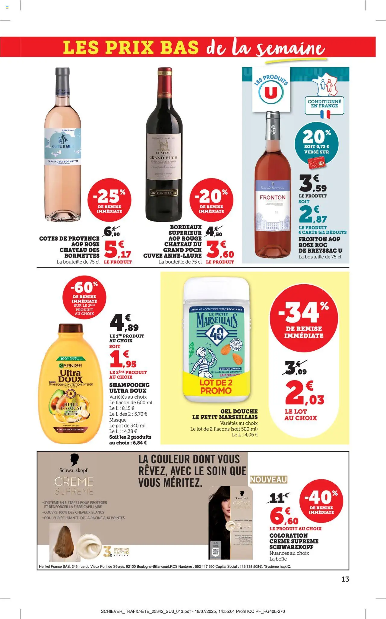  | Page: 13 | Produits: Coloration, Gel douche, Douche, Huile