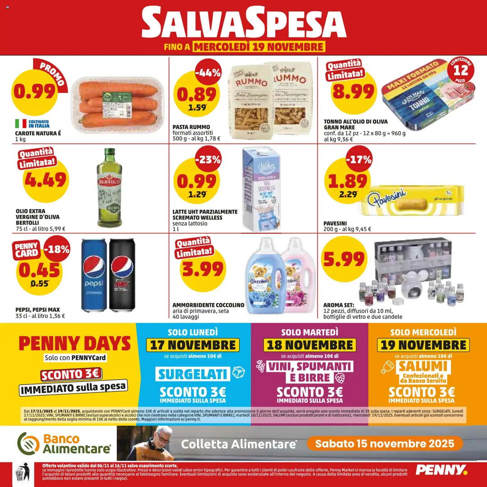 Volantino PENNY del 06.11.2025 | Pagina: 20 | Prodotti: Ammorbidente, Olio, Tonno, Pepsi