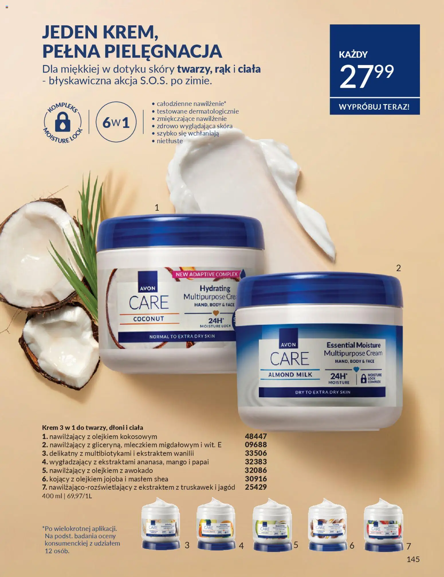Avon Katalog 3 2026 od 01.03.2026 | Strona: 145 | Produkty: Mango, Body, Krem, Awokado