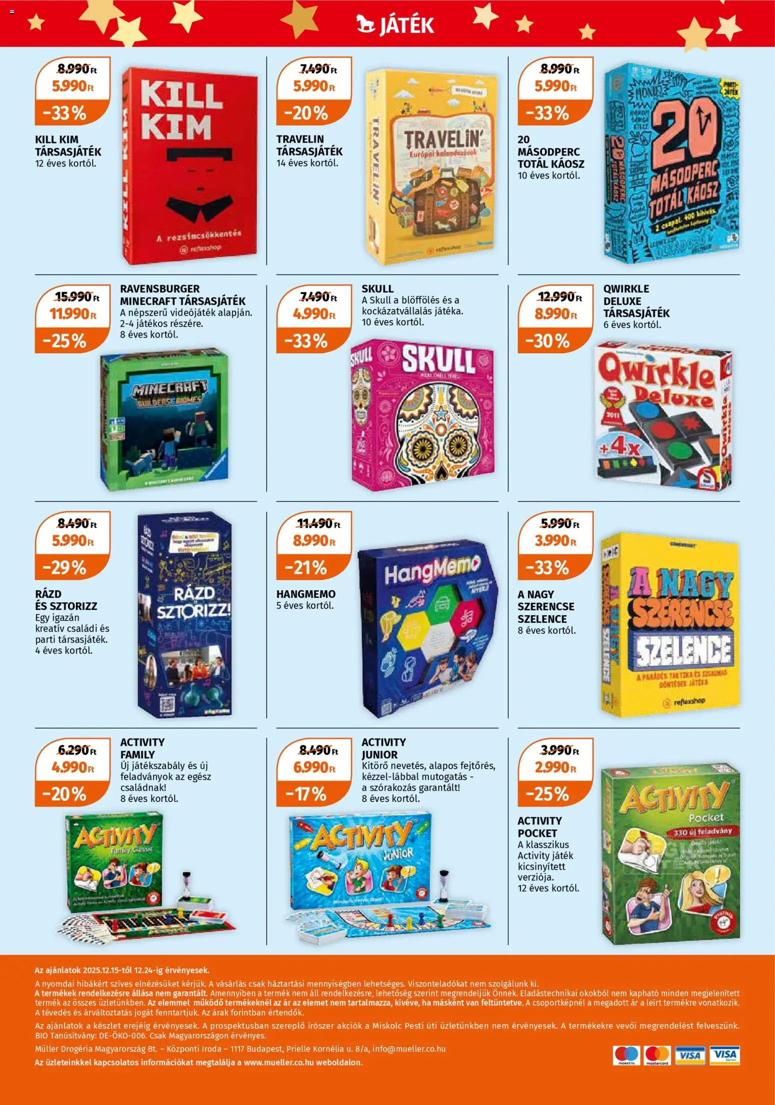 Müller akciós ujság - amely érvényes a következő dátumtól: 15.12.2025 | Oldal: 12 | Termékek: Játék, Társasjáték