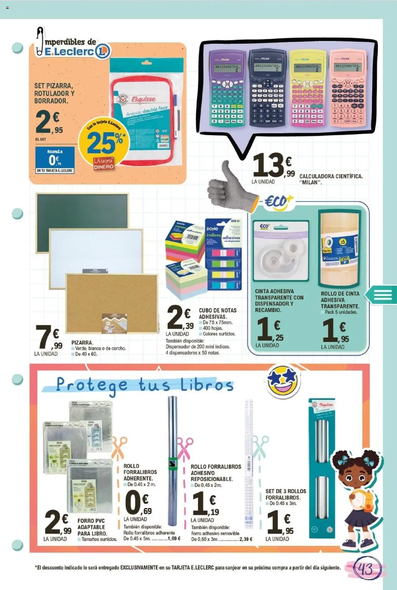 E.Leclerc folleto │ válido desde el 11.08.2025 | Página: 43 | Productos: Dispensador, Calculadora