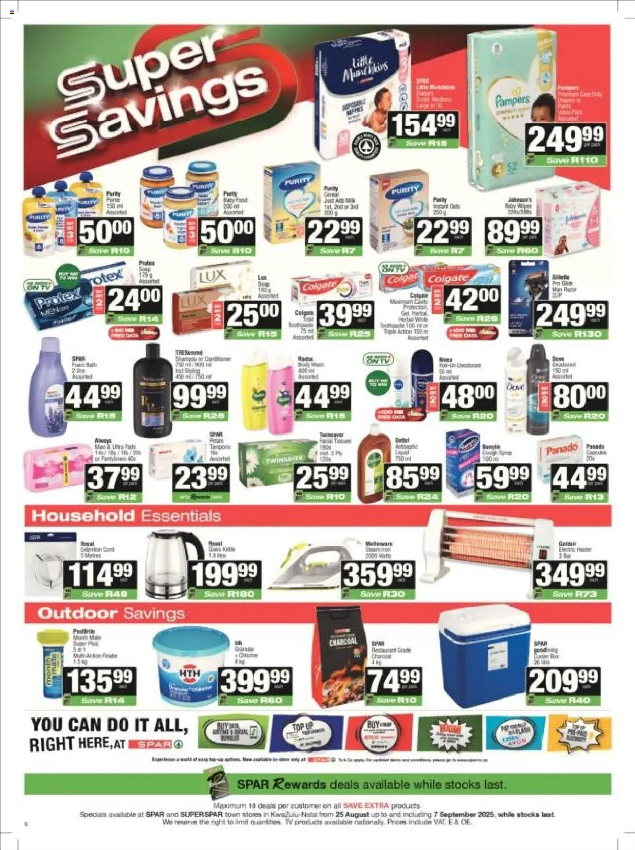 Superspar - Kwazulu-Natal - Weekly Specials │ valid from 25.08.2025 | Page: 6 | Products: TV, Box, Deodorant, Foam