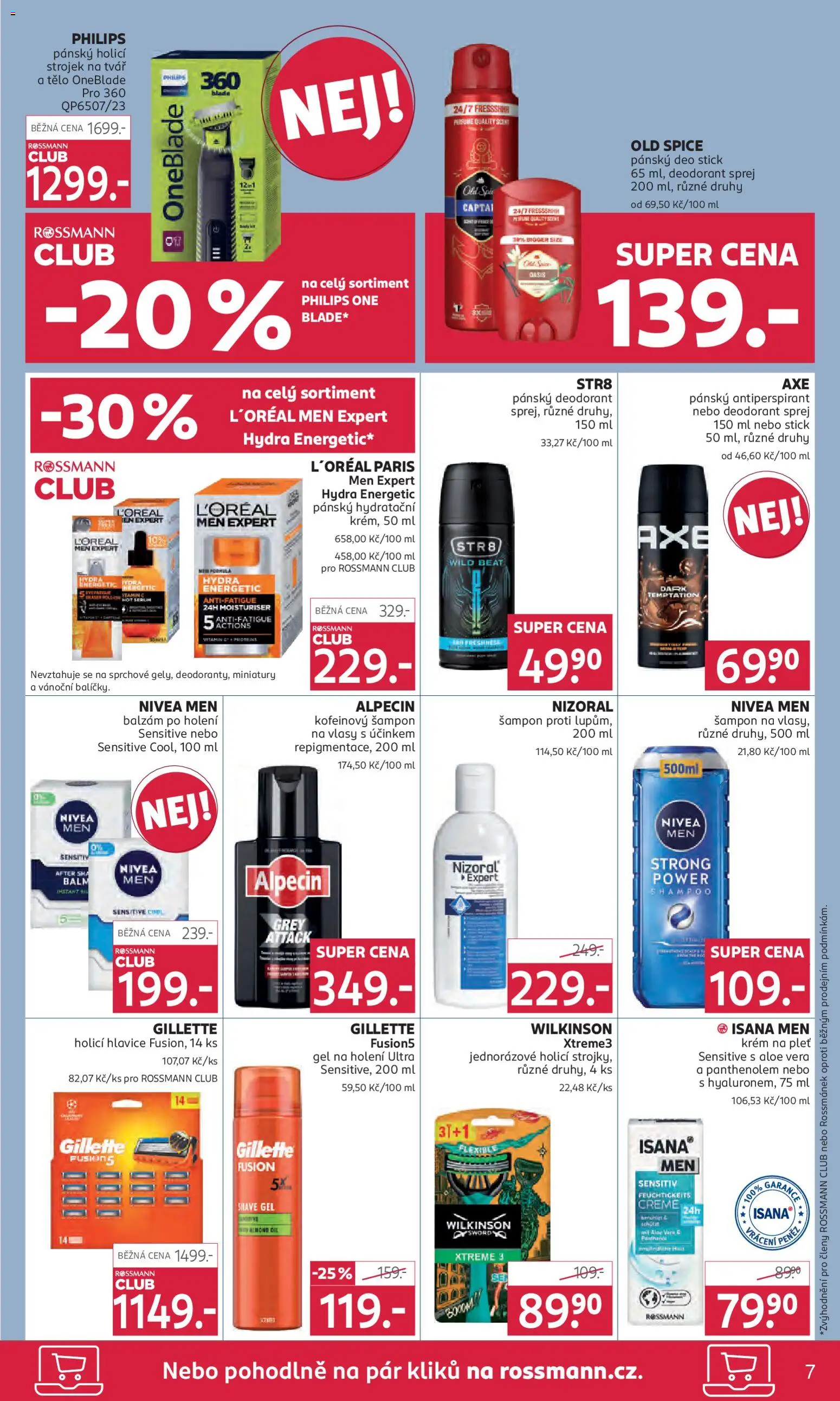 Rossmann leták od 22.10.2025 | Strana: 7 | Produkty: Sérum, Krém, Gillette Fusion5, Nizoral