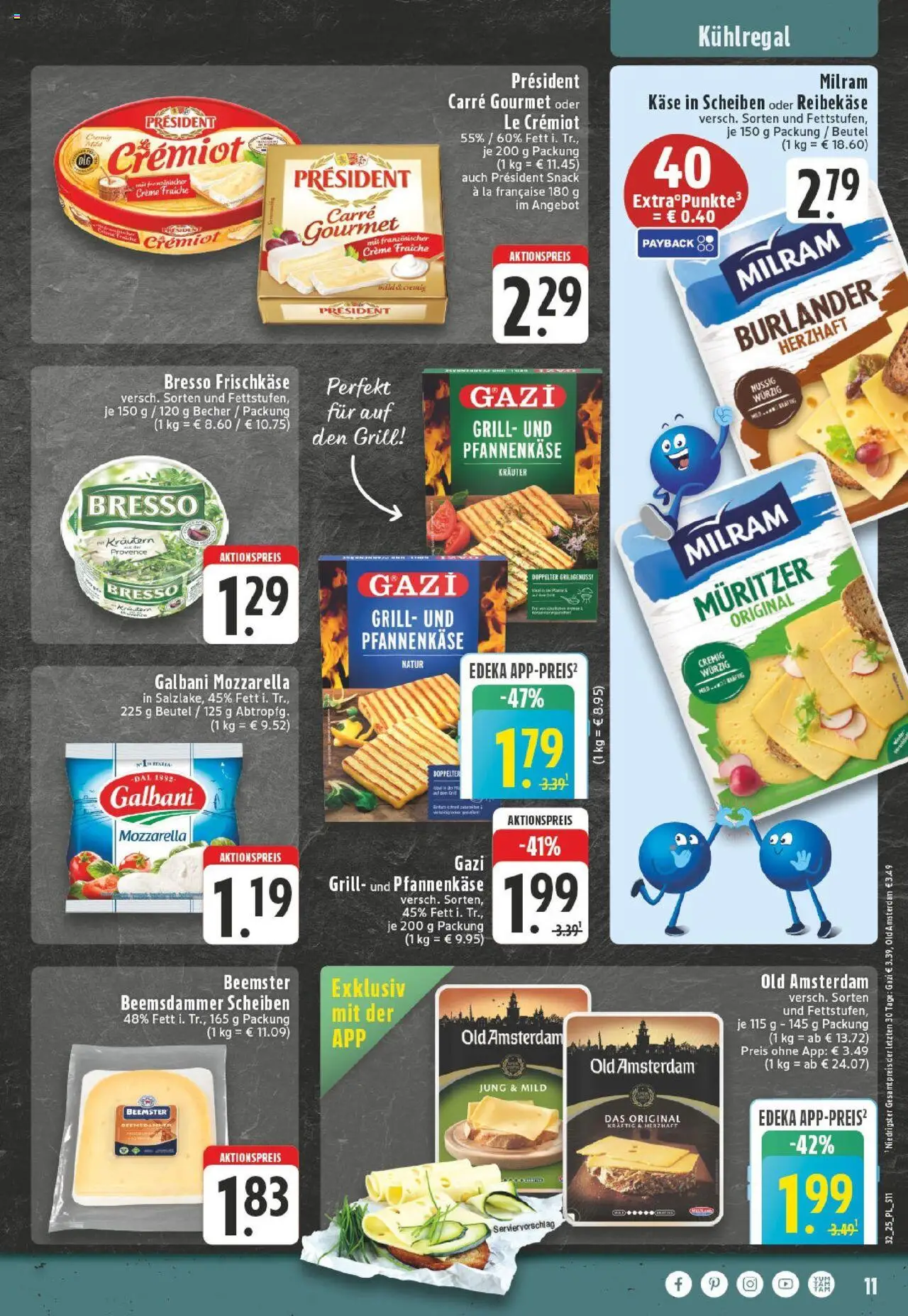 Edeka prospekt Düsseldorf-Derendorf	 - gültig ab dem 03.08.2025 | Seite: 11 | Produkte: Käse, Creme, Milram, Kraut