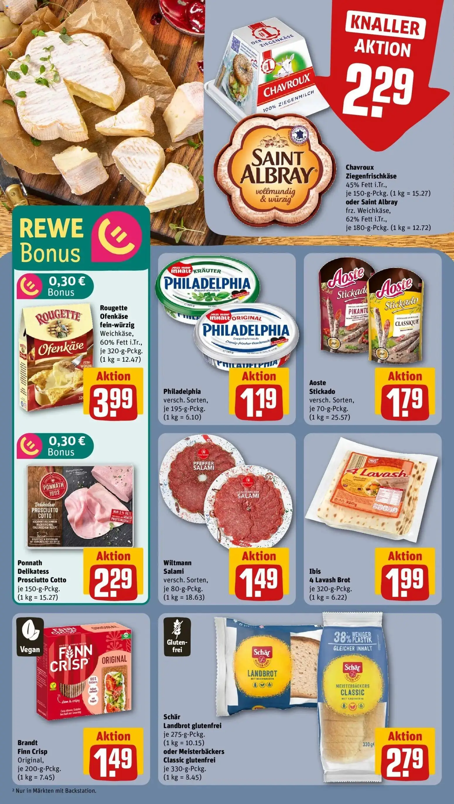 Rewe prospekt Bochum	 – gültig ab 16.02.2026 | Seite: 12 | Produkte: Philadelphia, Rougette ofenkase, Brot, Salami