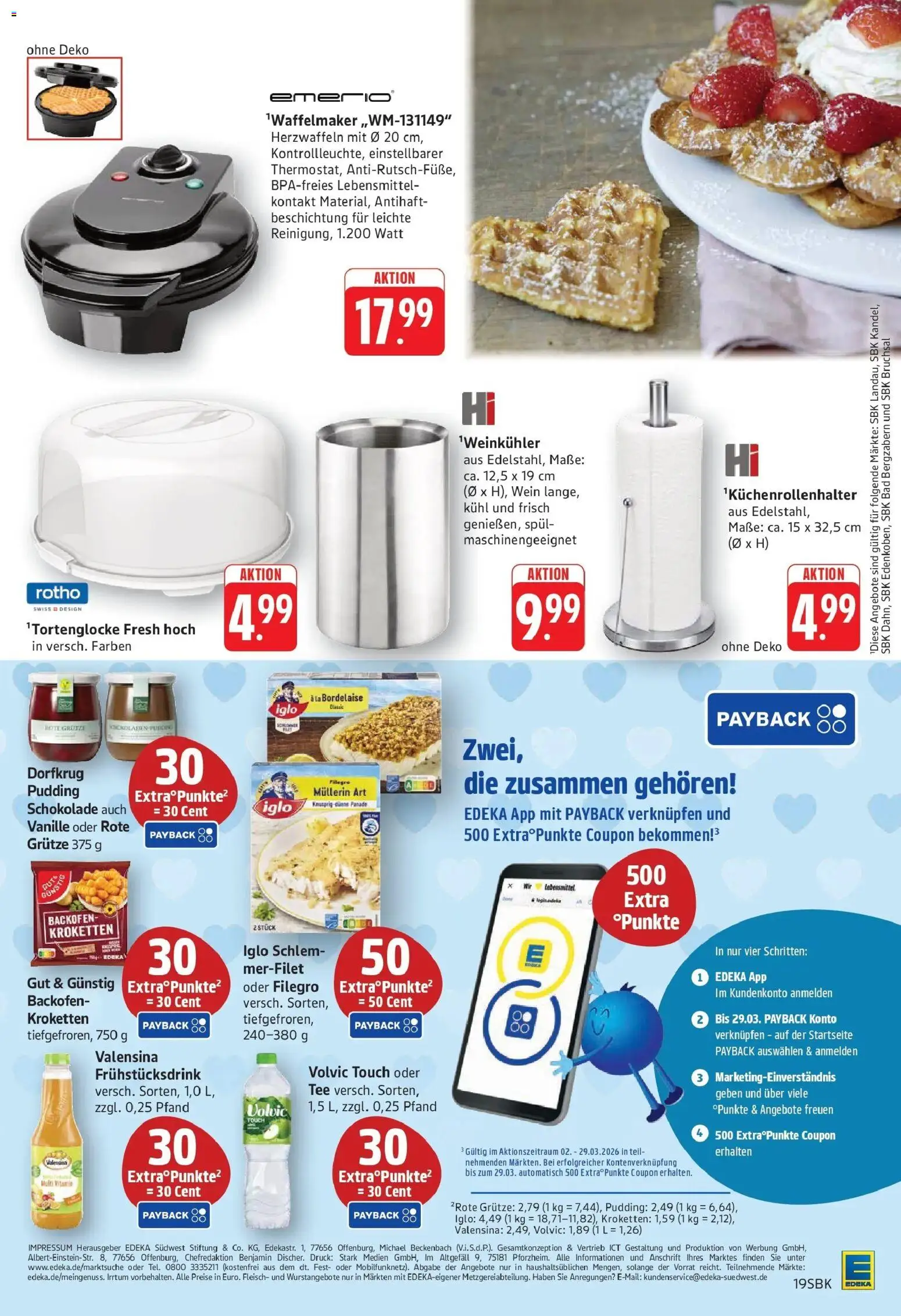 Edeka prospekt Walldorf	 – gültig ab 09.03.2026 | Seite: 19 | Produkte: Valensina, Backofen, Wein, Tee