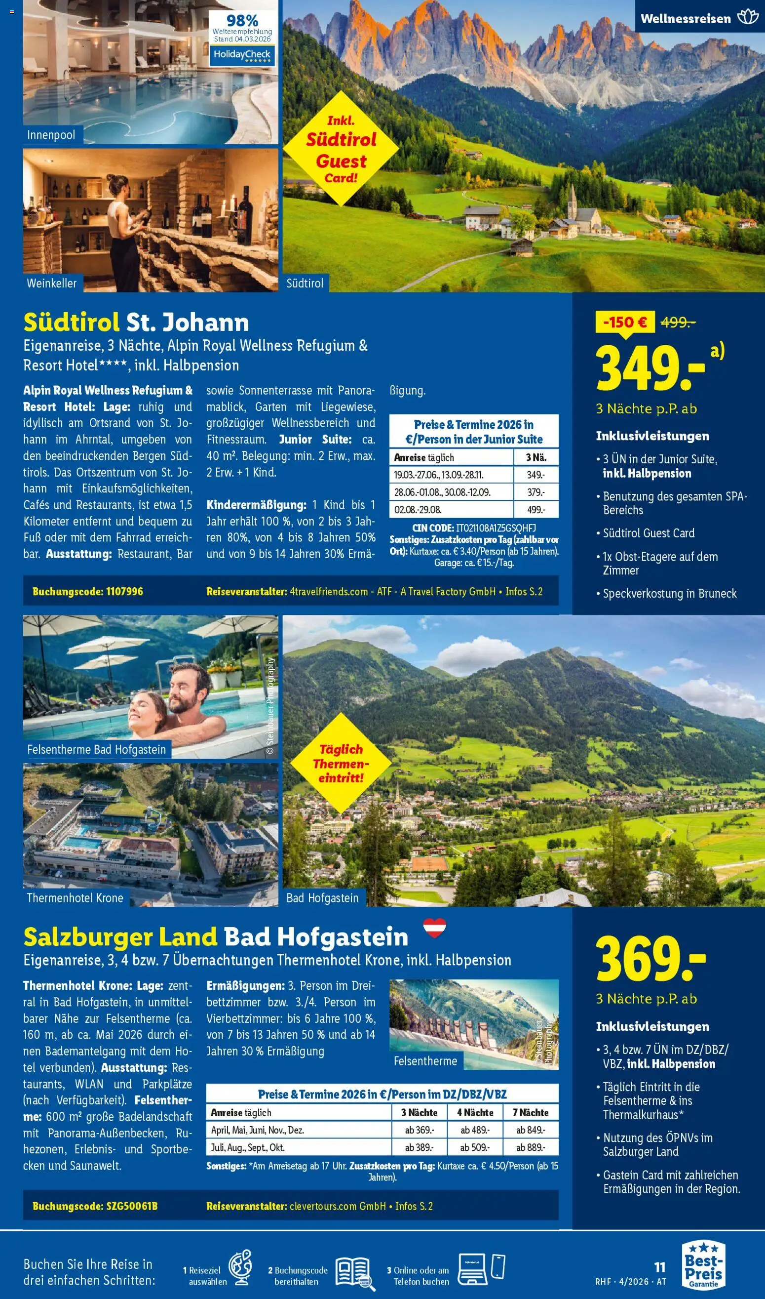 Lidl April Reise - Highlights gültig ab 28.03.2026 | Seite: 11 | Produkte: Telefon, Bad