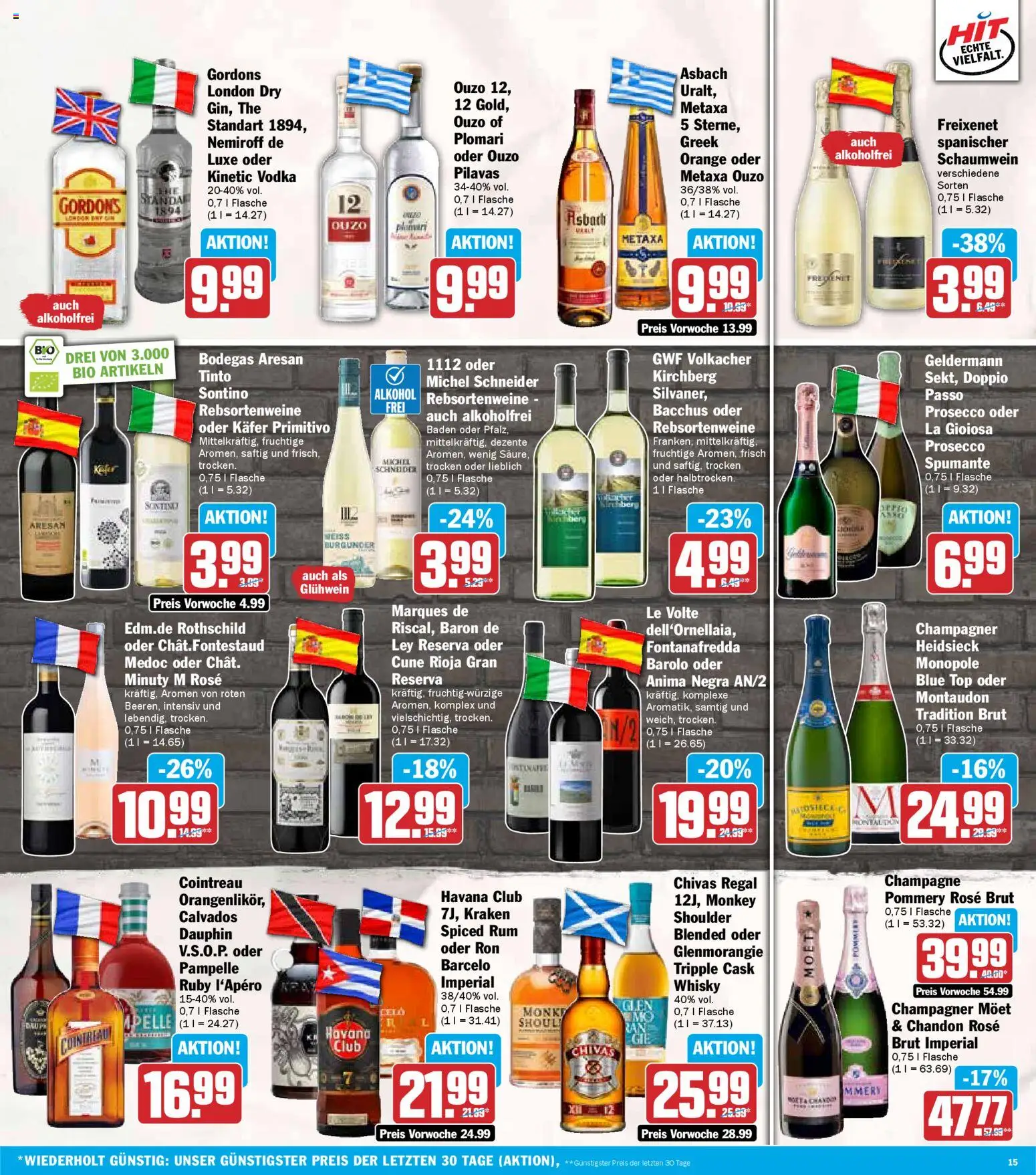 HIT - Bayern – gültig ab 24.11.2025 | Seite: 15 | Produkte: Top, Whisky, Regal, Prosecco