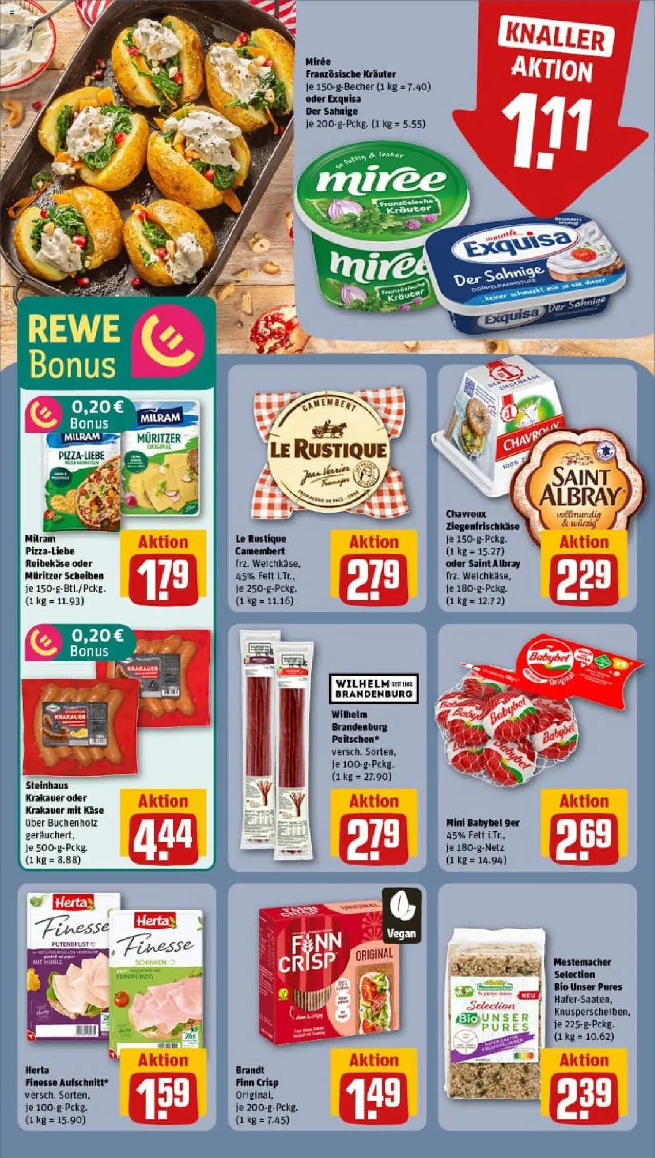 Rewe prospekt Emmelshausen	 – gültig ab 17.08.2025 | Seite: 10 | Produkte: Käse, Exquisa, Milram, Herta finesse