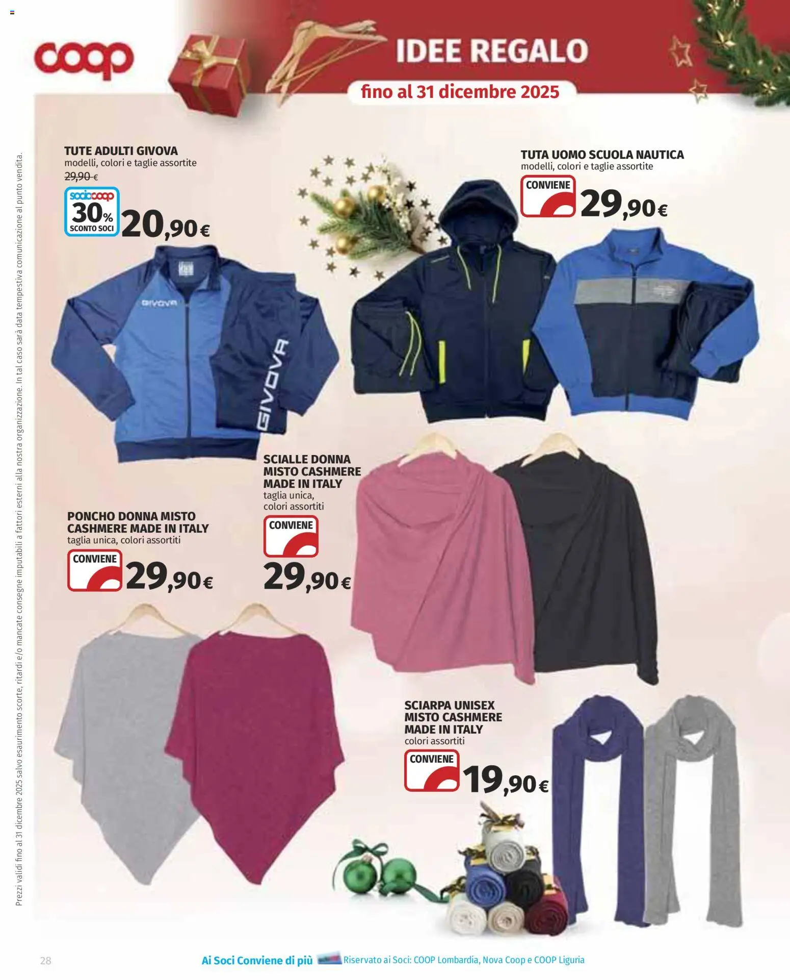 Volantino COOP del 27.11.2025 | Pagina: 28 | Prodotti: Scialle, Sciarpa, Data