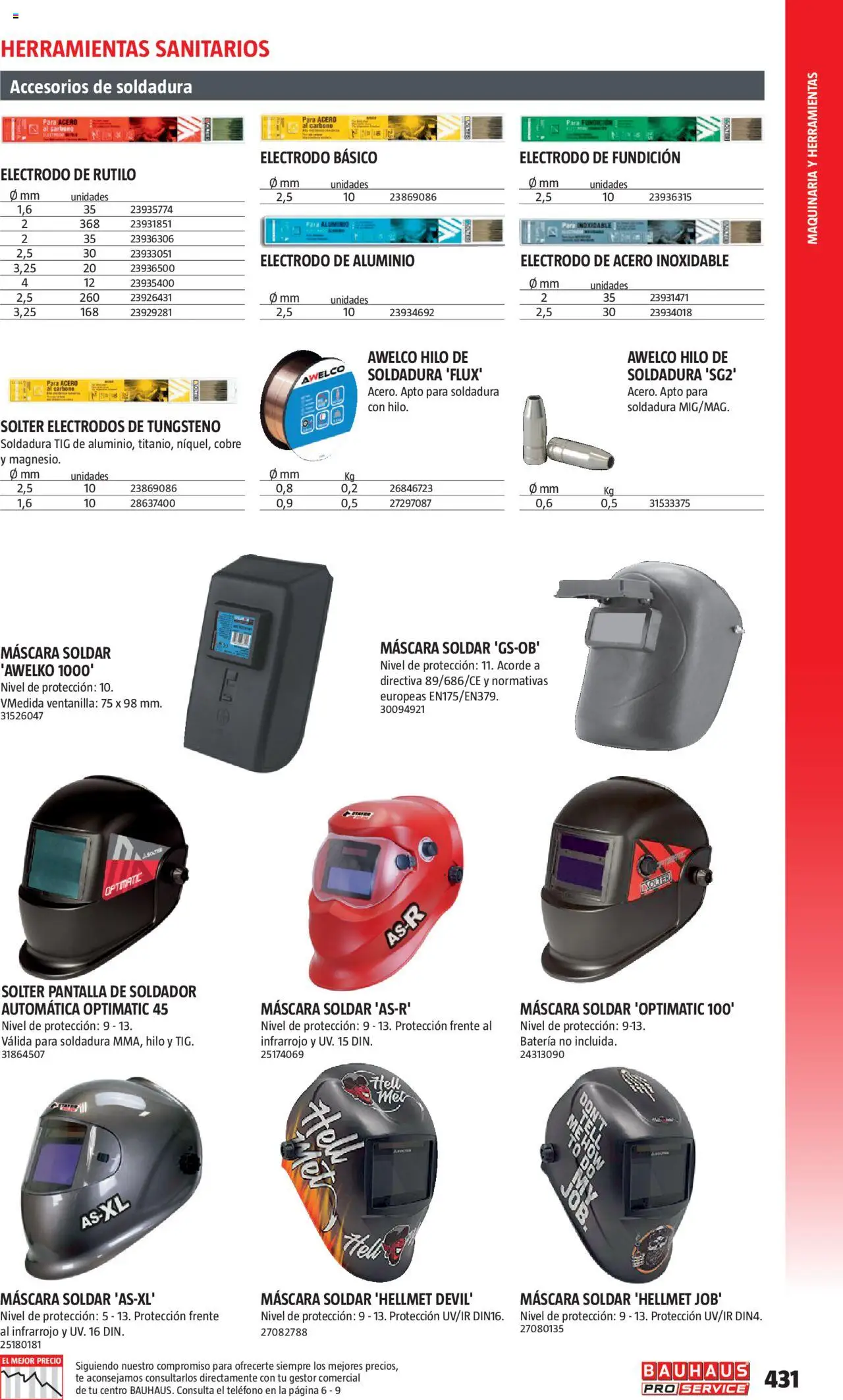 Bauhaus - ProService  │ válido desde el 24.02.2025 | Página: 431 | Productos: Máscara, Té, Teléfono, Batería