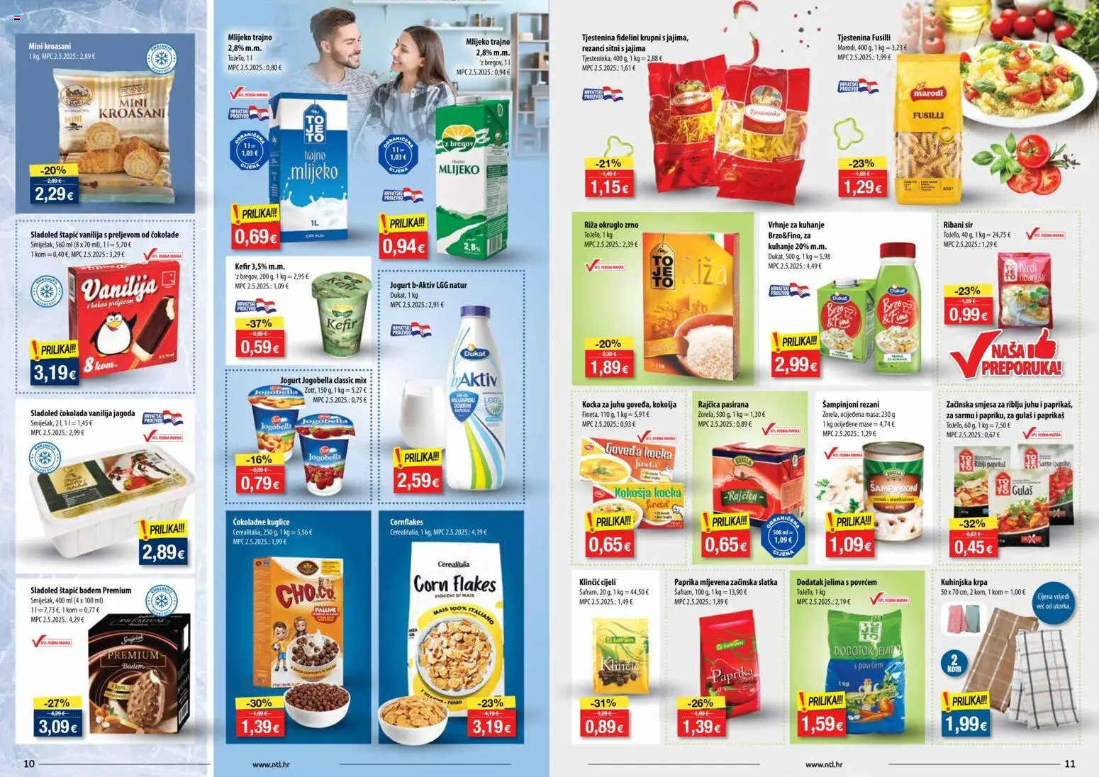 NTL katalog | vrijedi od 14.01.2026 | Stranica: 6 | Proizvodi: Tjestenina, Sladoled, Kefir, Kocka za juhu