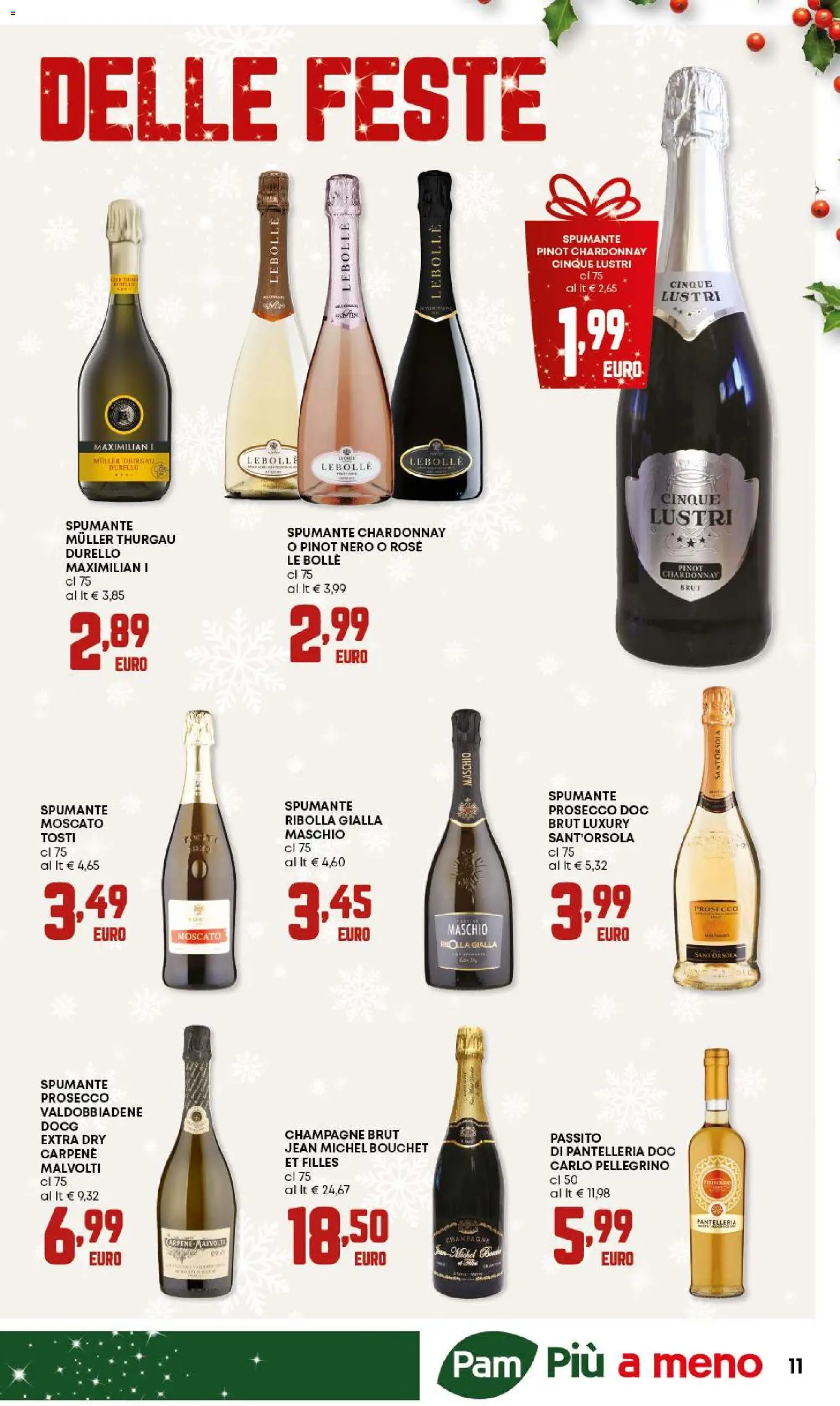 Volantino Panorama del 18.12.2025 | Pagina: 11 | Prodotti: Prosecco, Spumante, Champagne