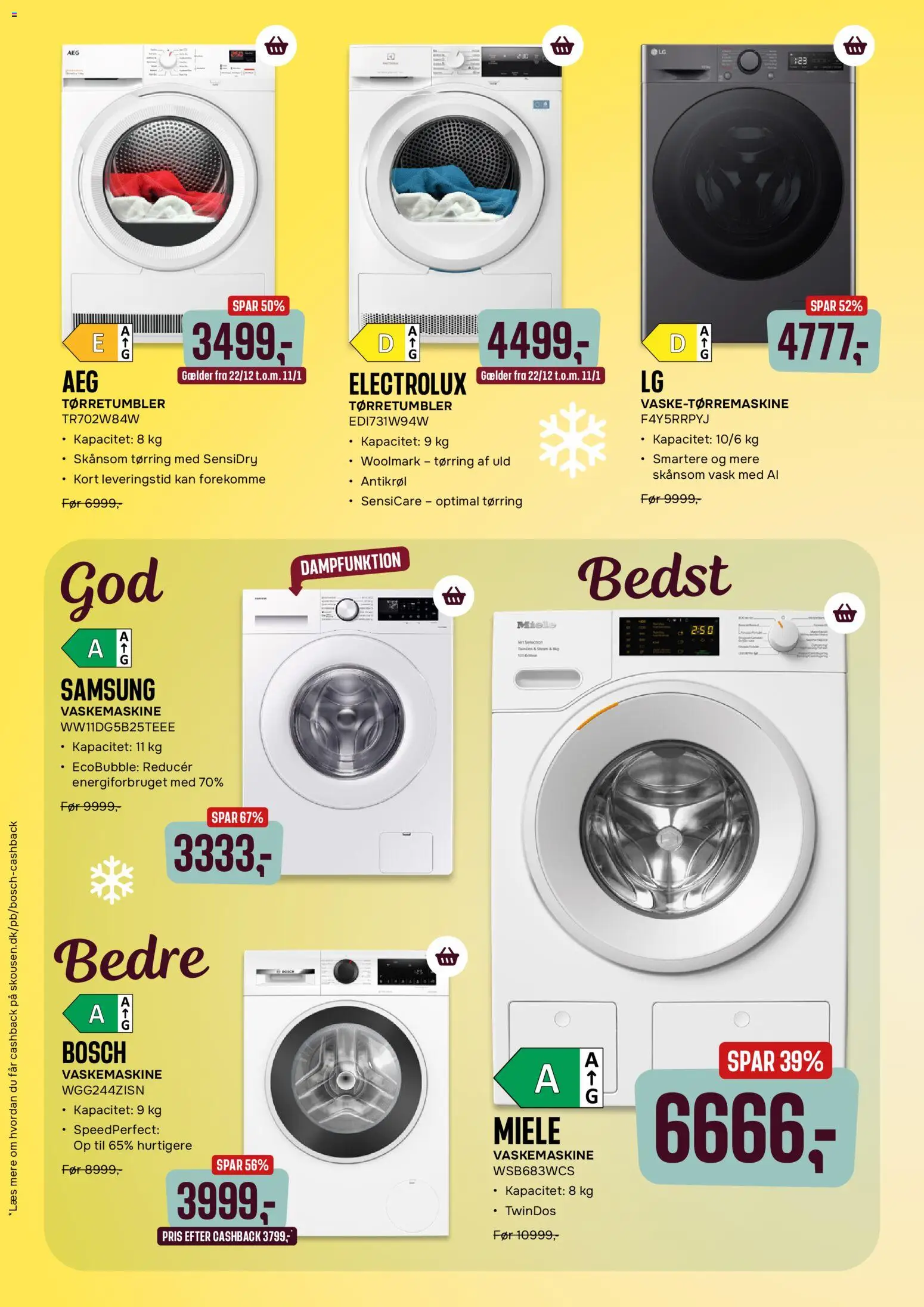 Skousen tilbudsavis – gyldig fra 25.12.2025 | Side: 2 | Produkter: Vaskemaskine, Tørretumbler