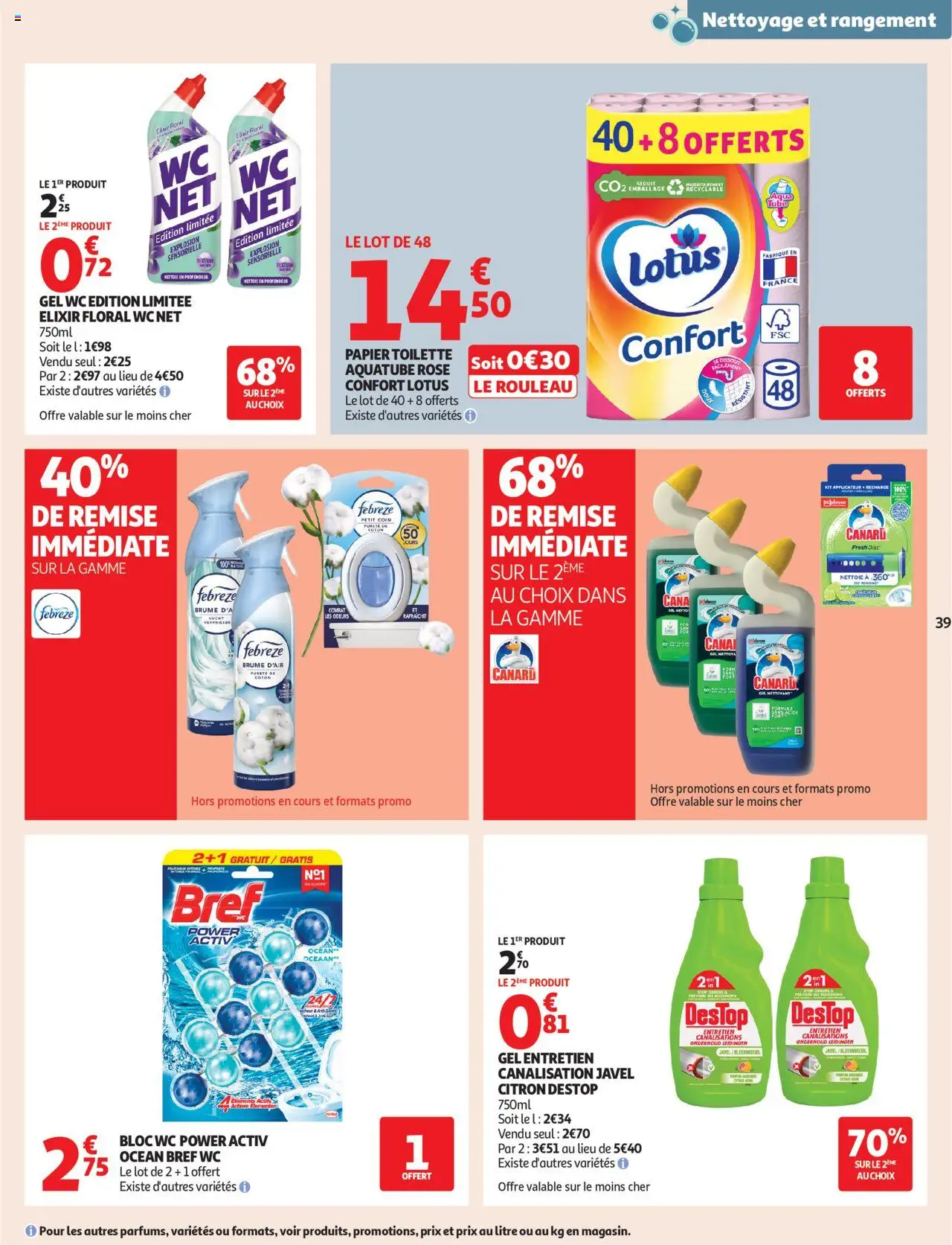  | Page: 39 | Produits: Citron, Coton, Rouleau, bloc WC