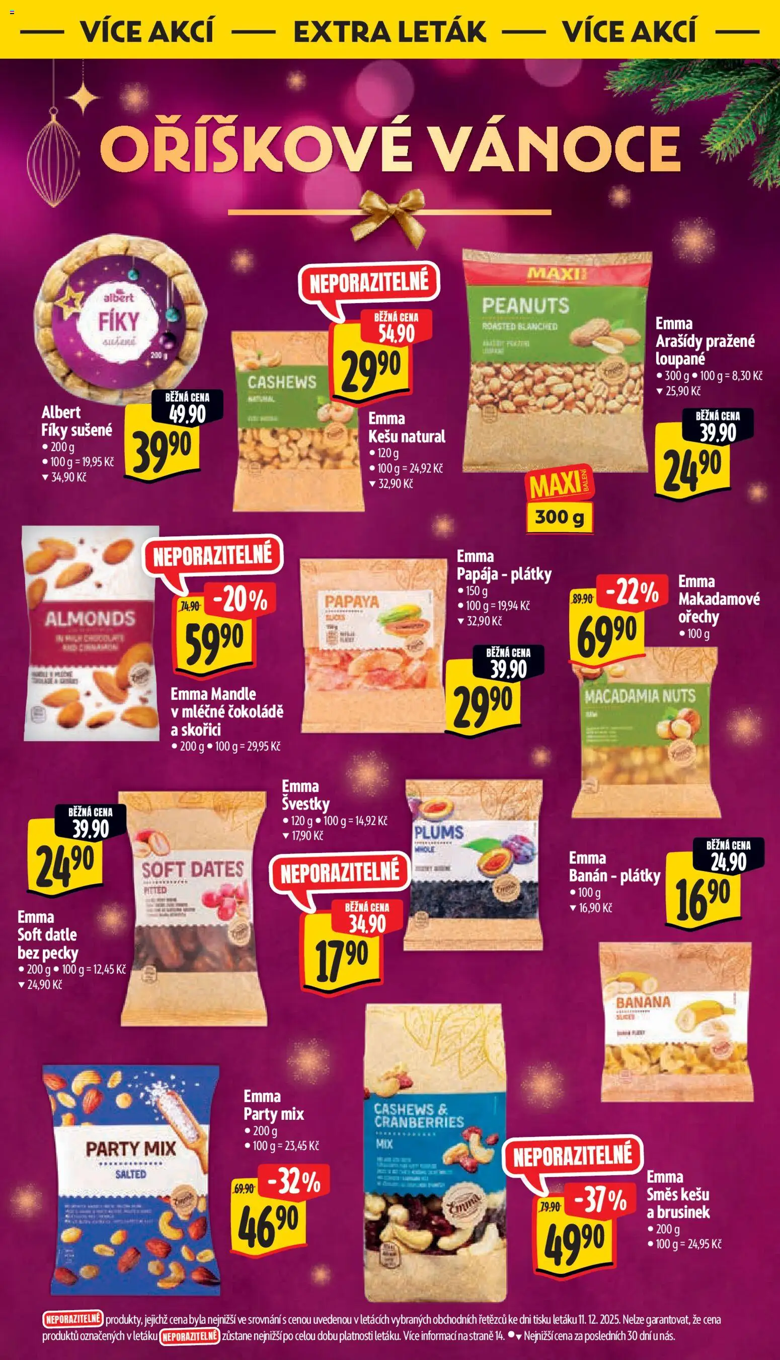 Albert leták - Supermarket od 17.12.2025 | Strana: 38 | Produkty: Kešu, Ořechy, Banán, Party mix
