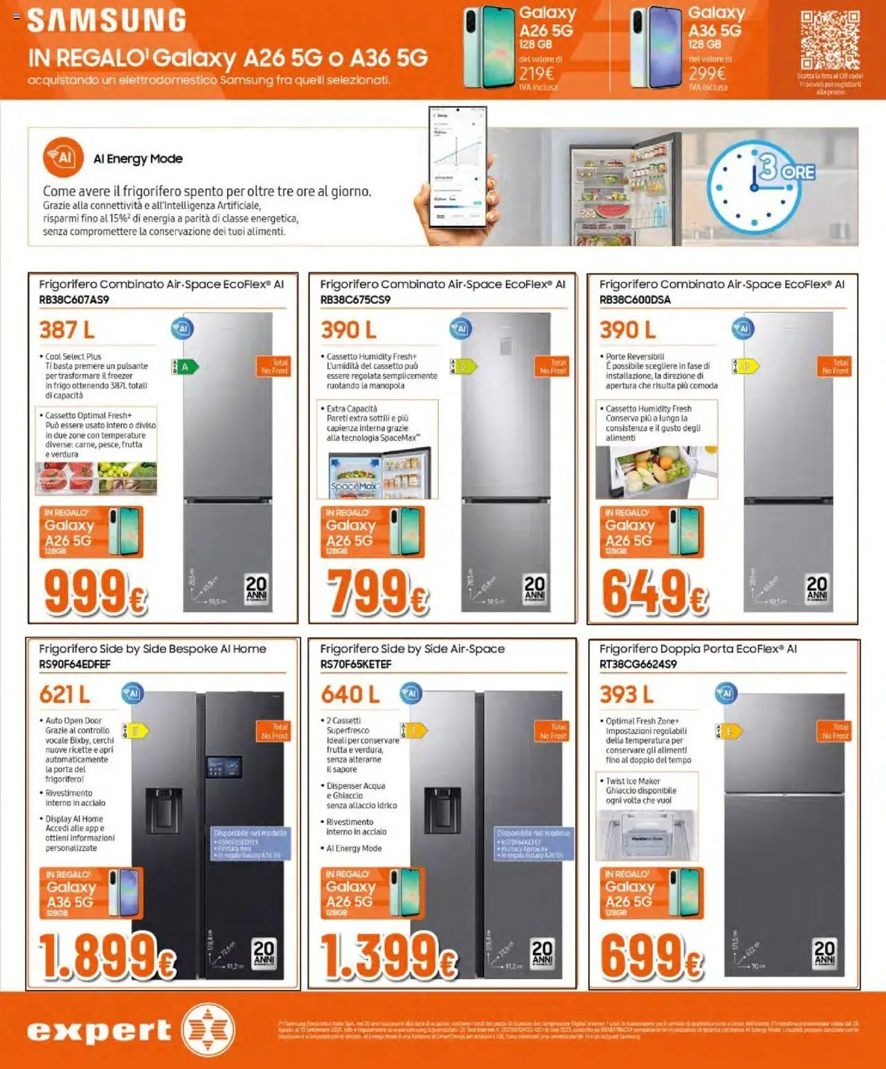 Volantino Expert del 06.09.2025 | Pagina: 33 | Prodotti: Samsung Galaxy, Compressore, Acqua, Frutta