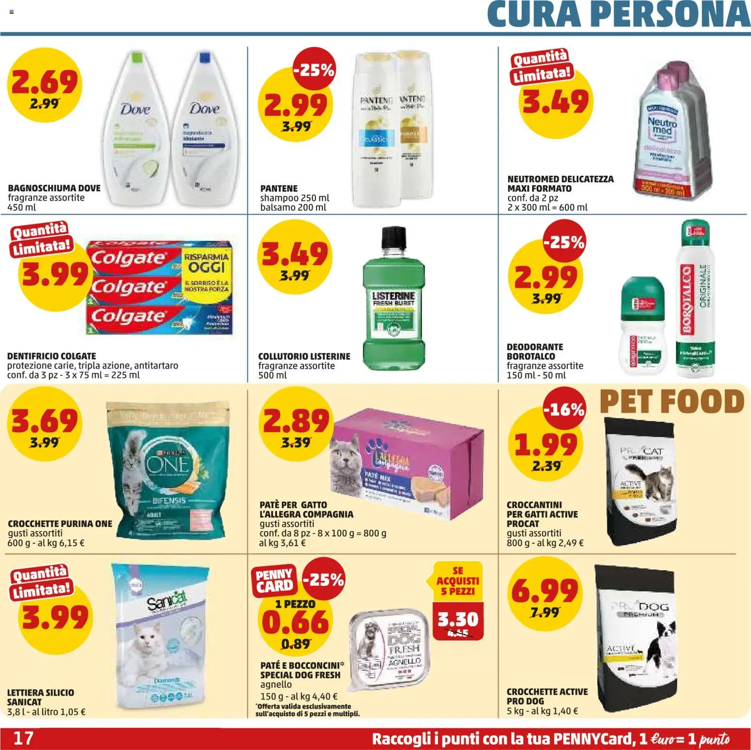 Volantino PENNY del 02.01.2026 | Pagina: 17 | Prodotti: Shampoo, Paté, Deodorante, Dentifricio