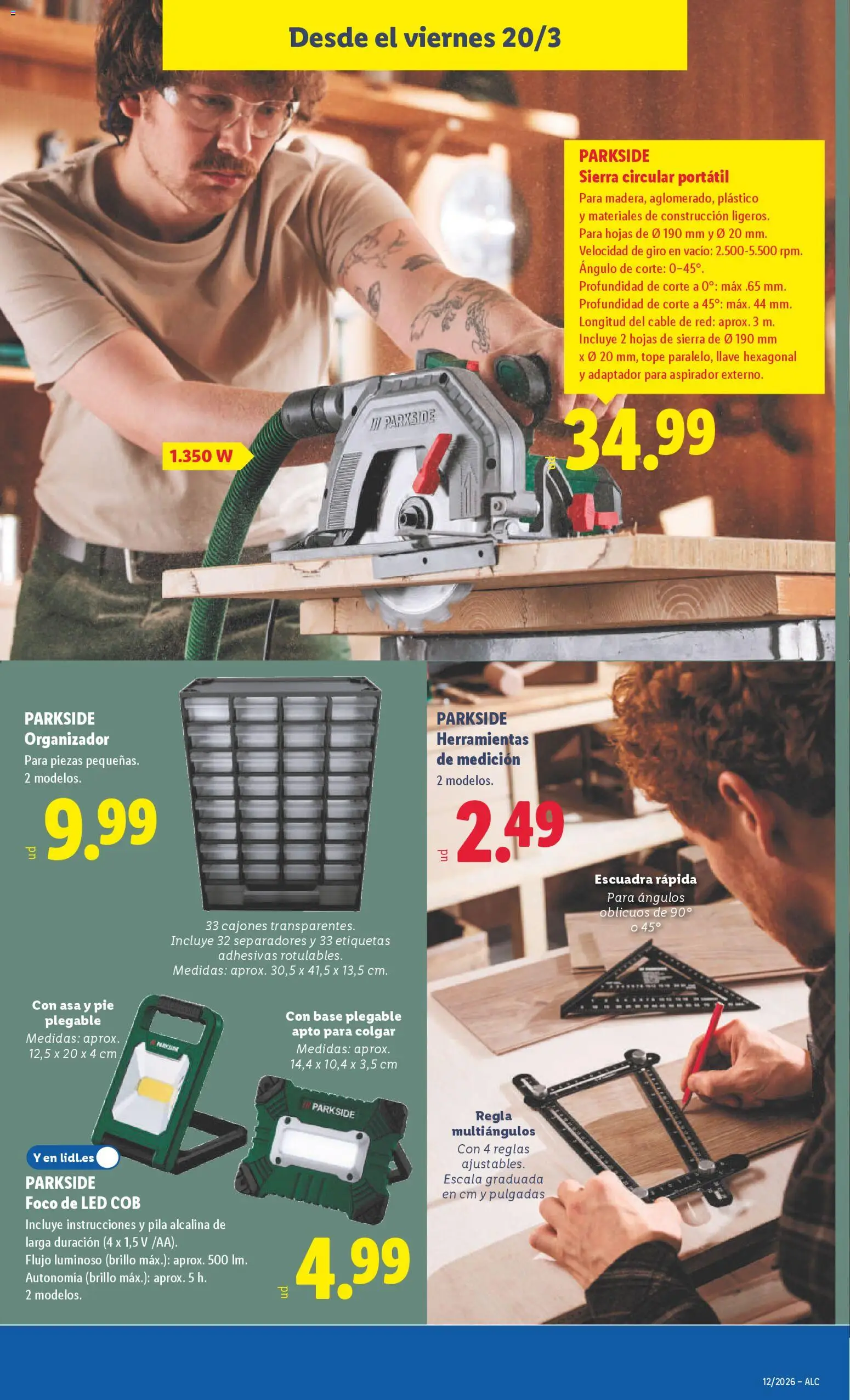 Lidl folleto de bazar │ válido desde el 16.03.2026 | Página: 23 | Productos: Organizador, Cable, Adaptador, Aspirador