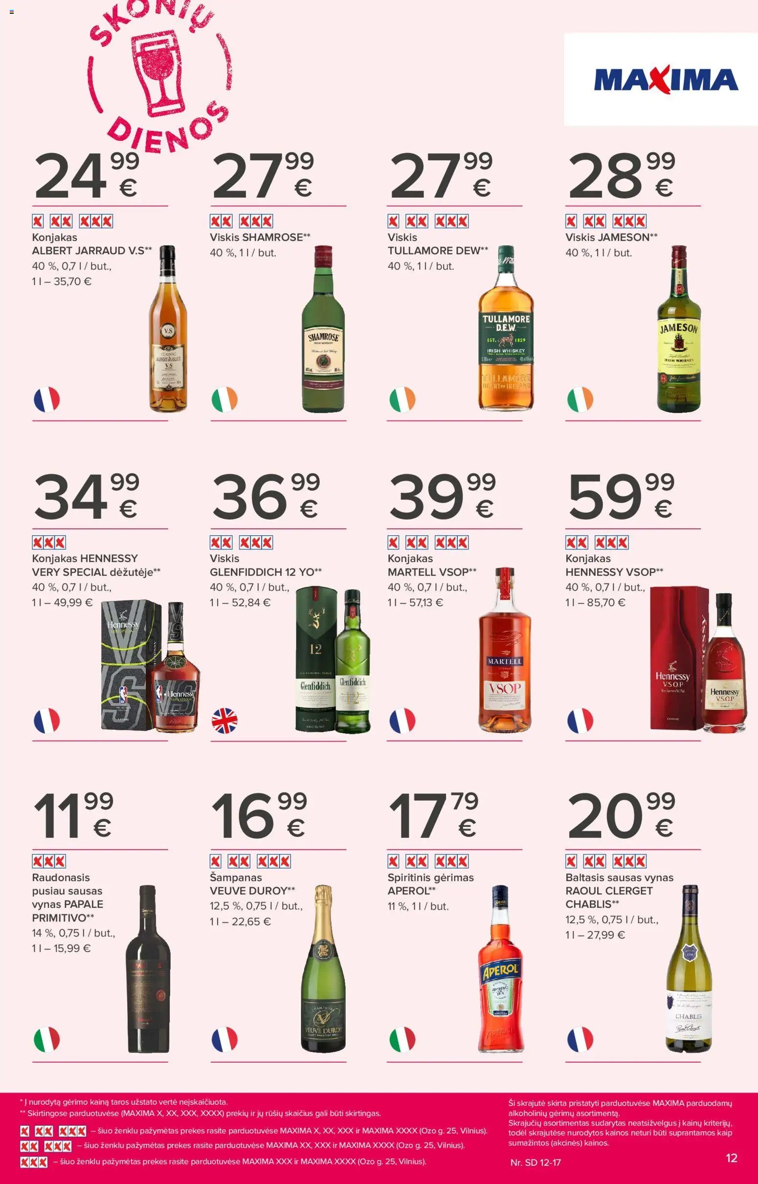 MAXIMA akcijos nuo 11.12.2025 | Puslapis: 12 | Prekių: Viskis, Vynas