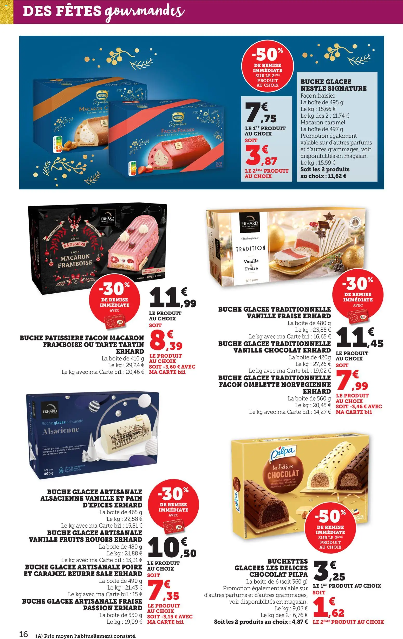 {H1} | Page: 17 | Produits: Nuisette, Fraise, Lait, Bûche pâtissière