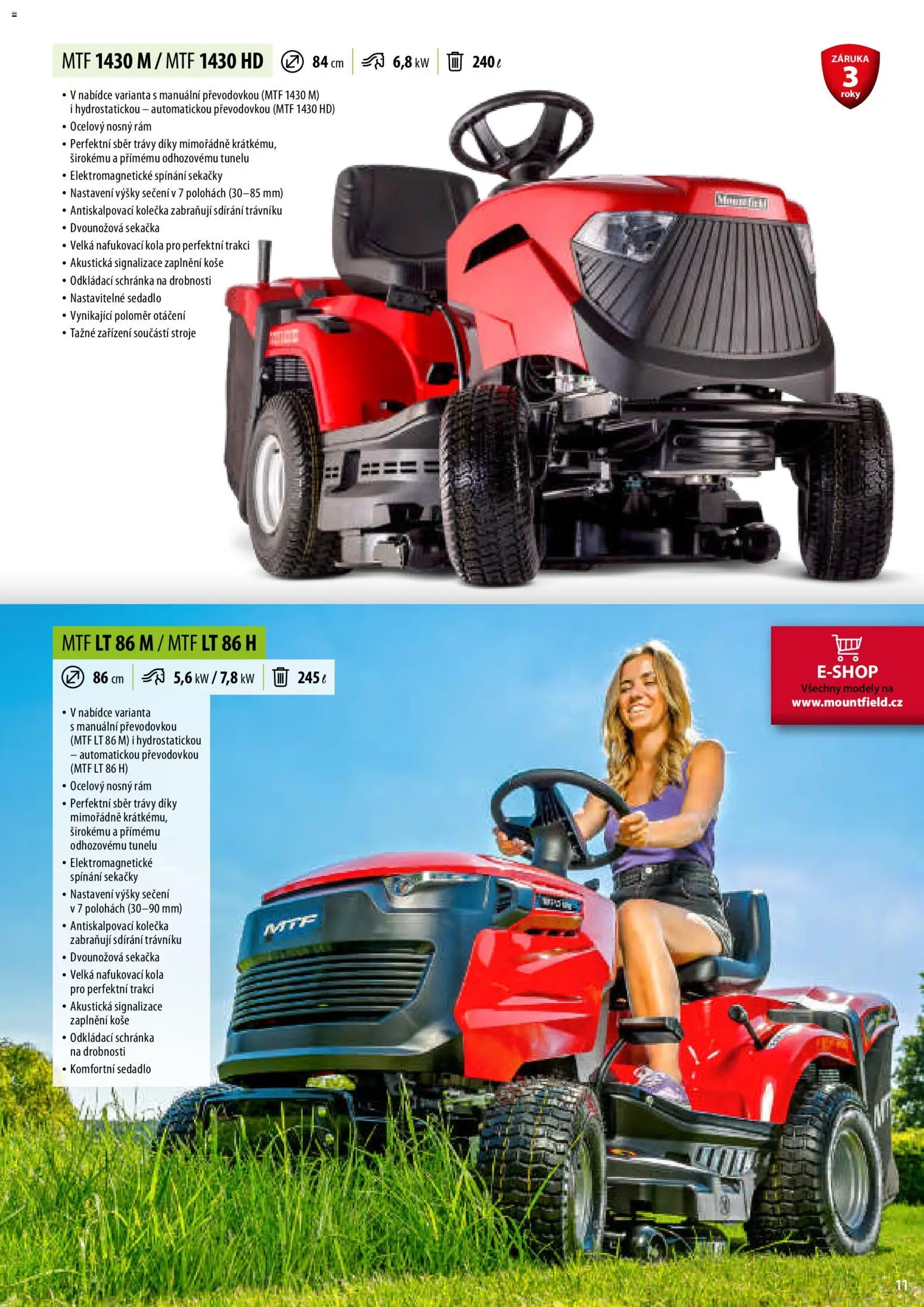 Mountfield katalog od 02.04.2026 | Strana: 11 | Produkty: Sekačka, Modely, Kola
