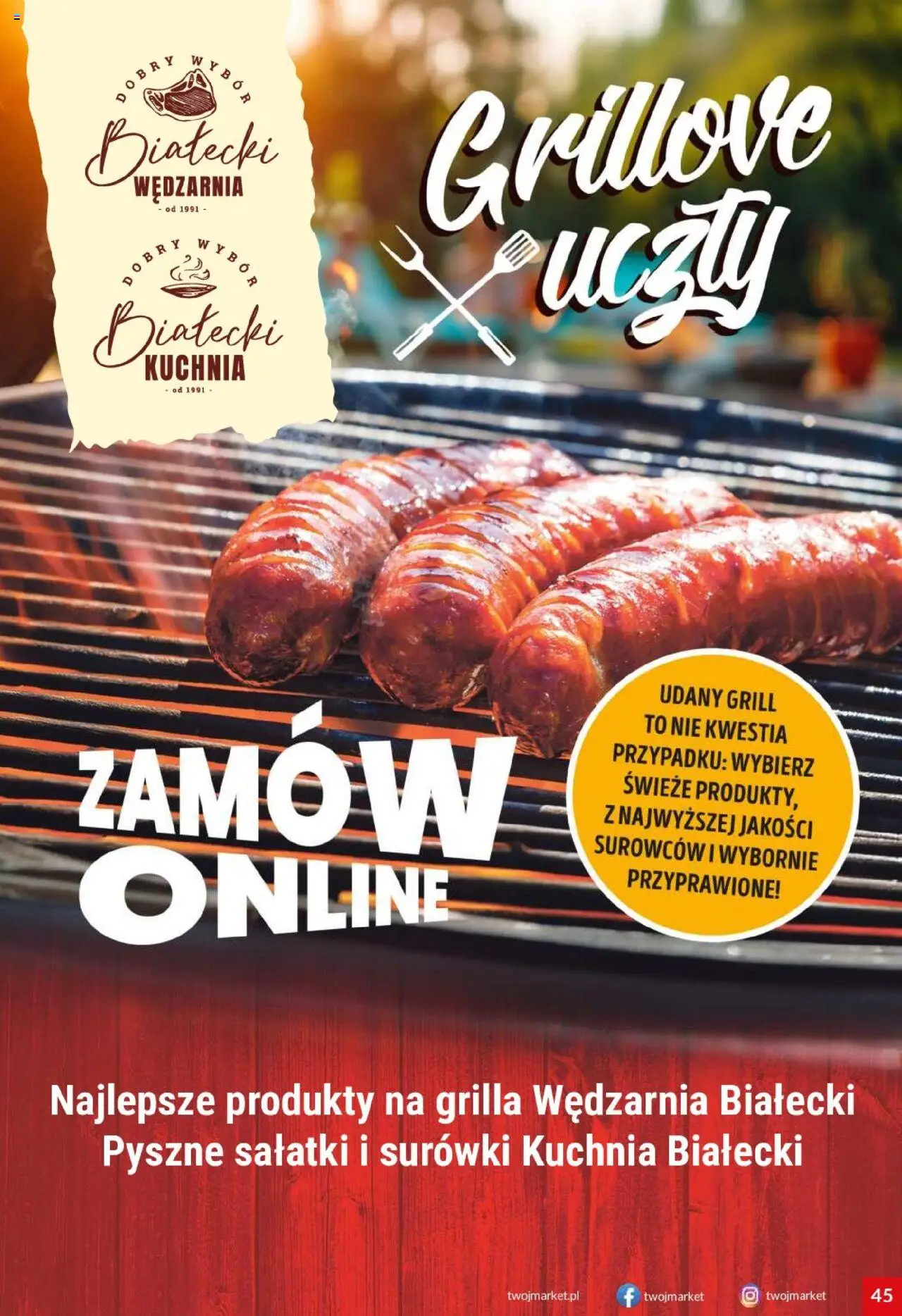 Twój Market Gazetka od 20.08.2025 | Strona: 45 | Produkty: Grill, Sałatki i surówki
